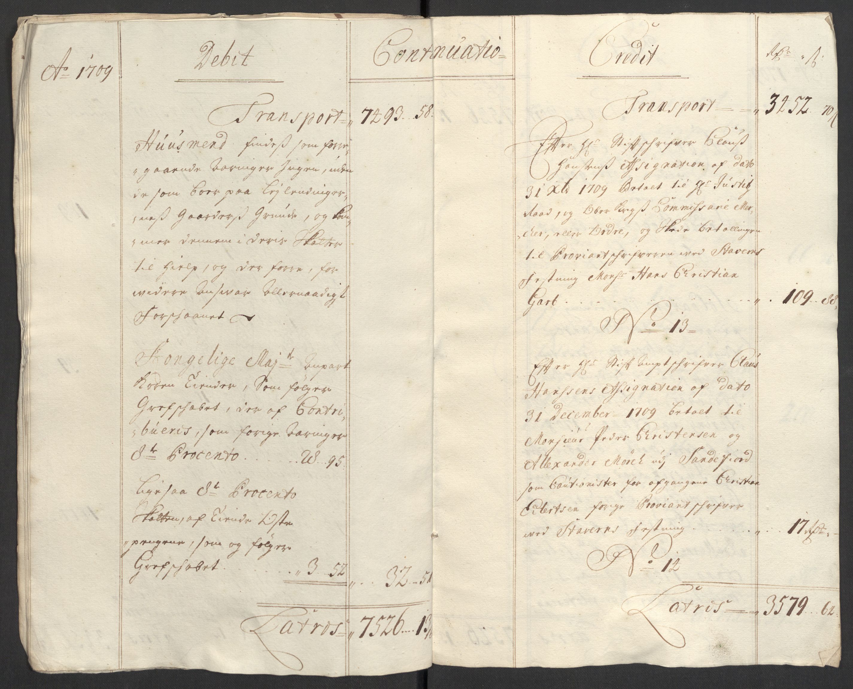 Rentekammeret inntil 1814, Reviderte regnskaper, Fogderegnskap, AV/RA-EA-4092/R33/L1981: Fogderegnskap Larvik grevskap, 1709-1710, p. 12