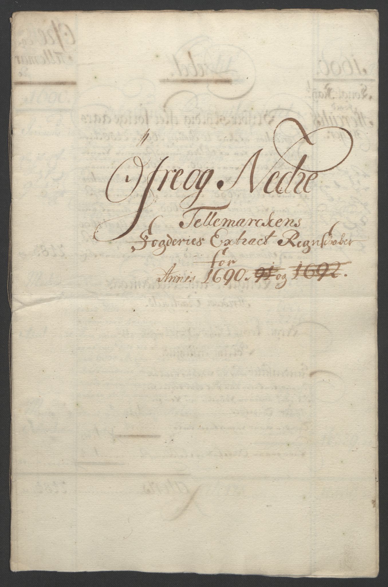 Rentekammeret inntil 1814, Reviderte regnskaper, Fogderegnskap, RA/EA-4092/R35/L2091: Fogderegnskap Øvre og Nedre Telemark, 1690-1693, p. 4