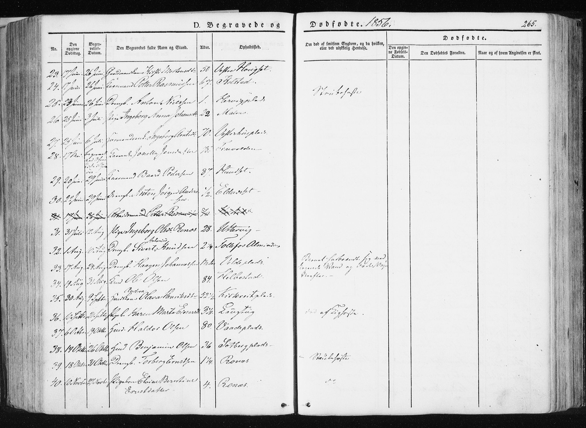 Ministerialprotokoller, klokkerbøker og fødselsregistre - Nord-Trøndelag, SAT/A-1458/741/L0393: Parish register (official) no. 741A07, 1849-1863, p. 265