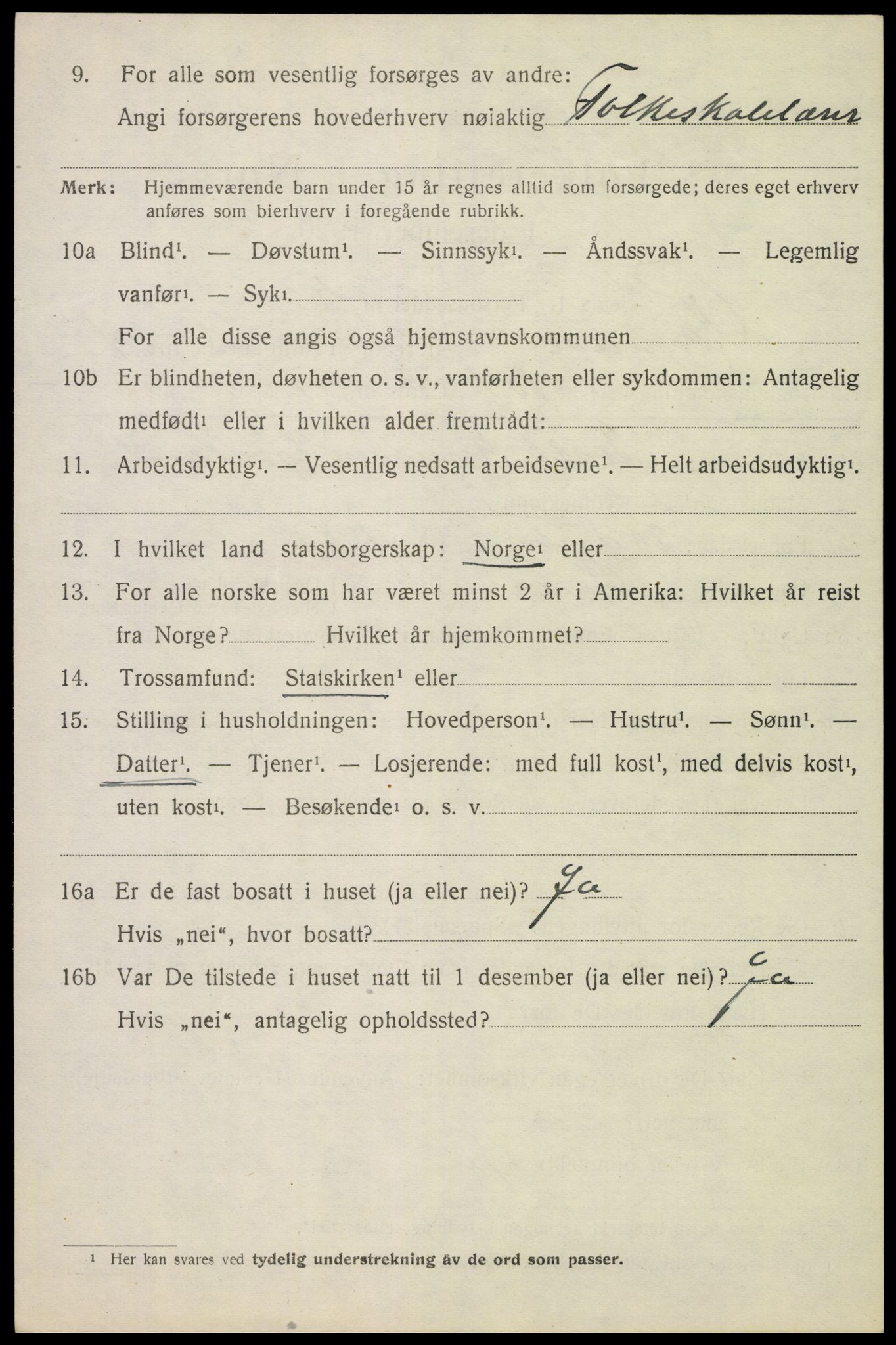 SAH, 1920 census for Romedal, 1920, p. 6936