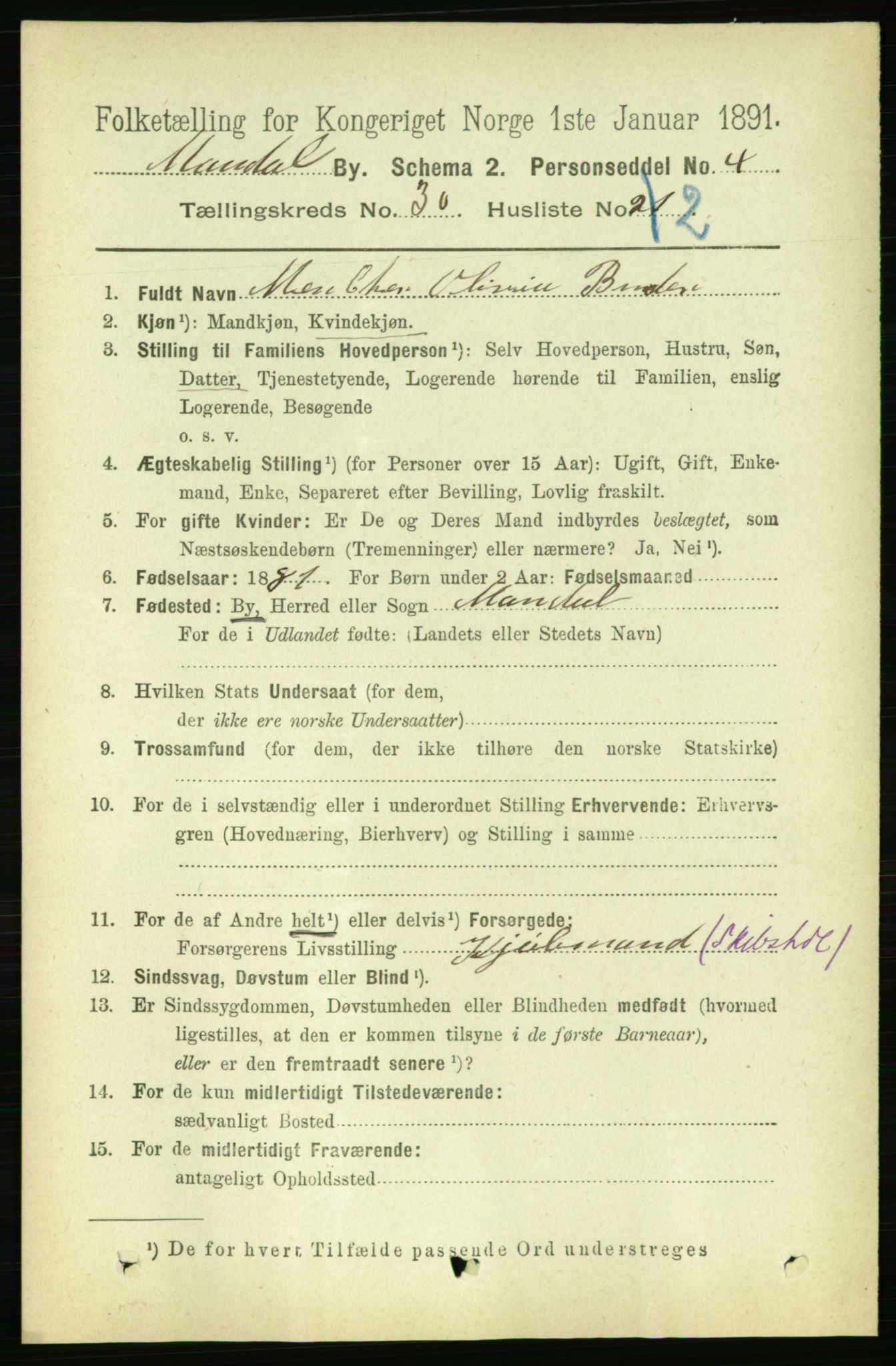 RA, 1891 census for 1002 Mandal, 1891, p. 5247