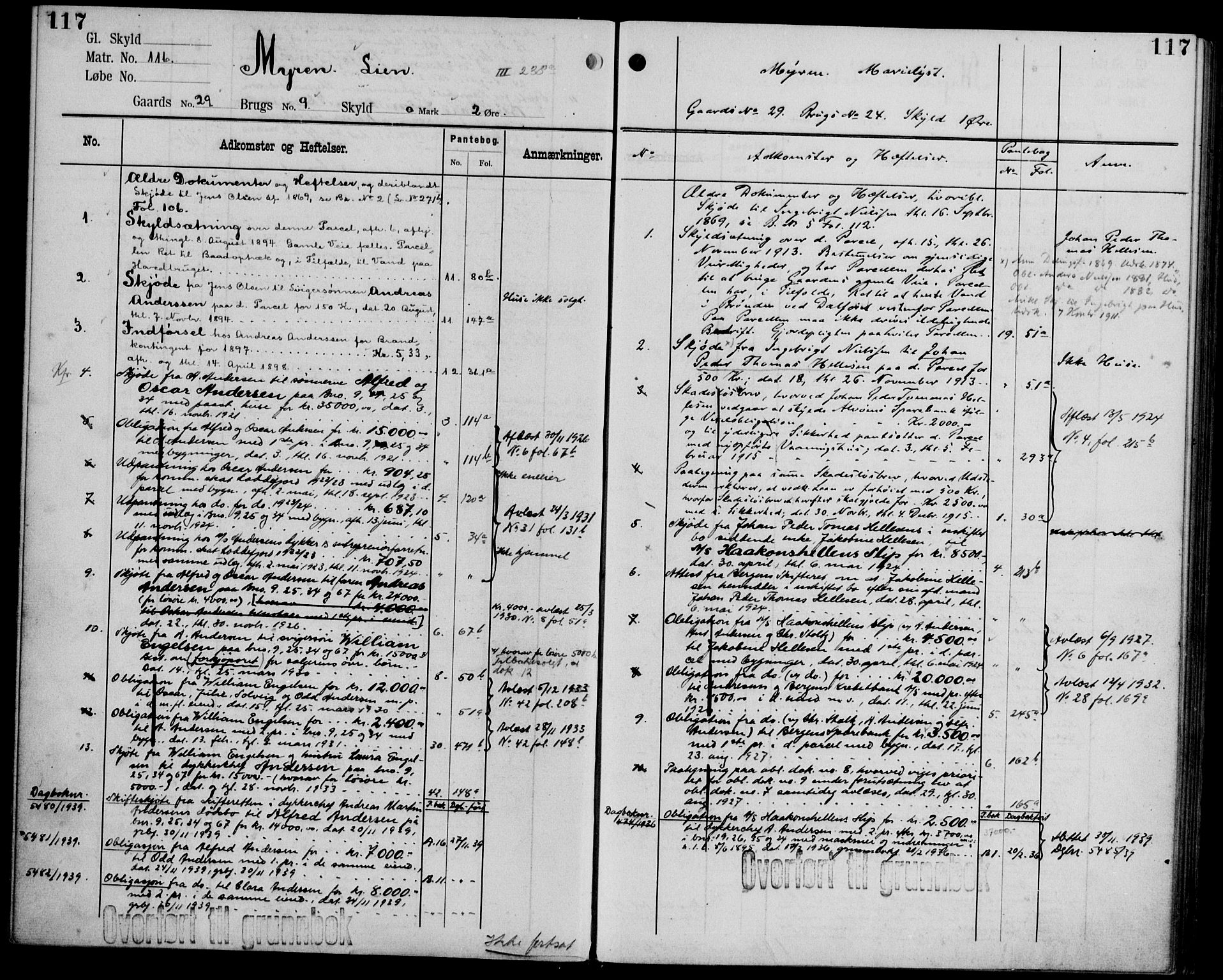 Midhordland sorenskriveri, AV/SAB-A-3001/1/G/Ga/Gab/L0106: Mortgage register no. II.A.b.106, p. 117