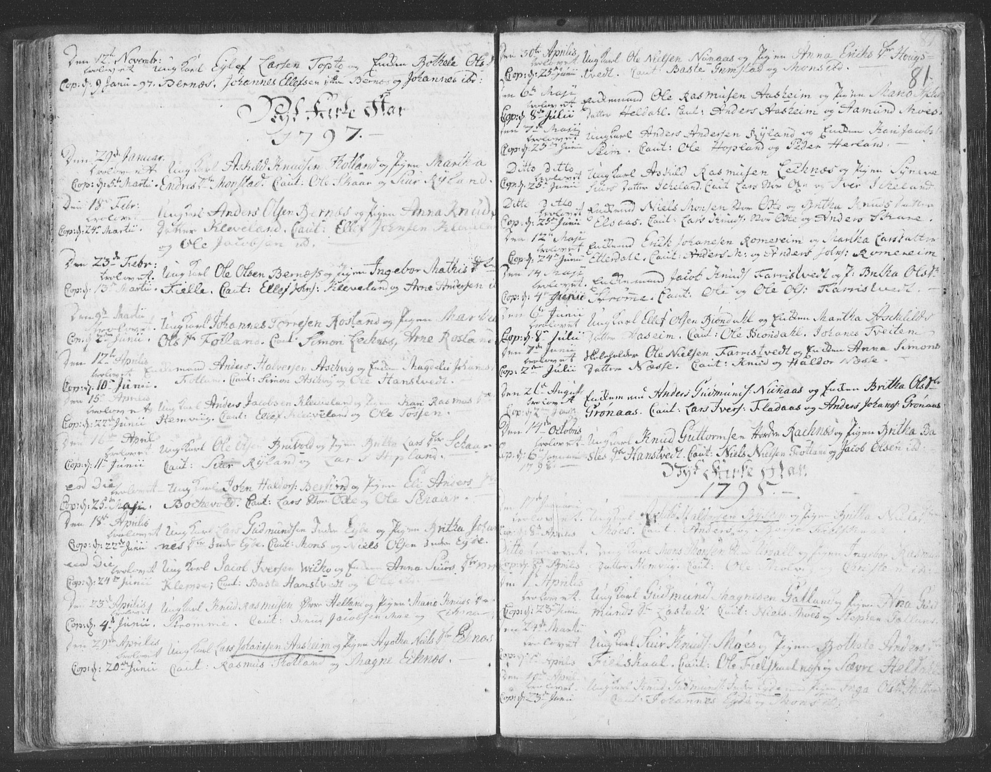 Hosanger sokneprestembete, AV/SAB-A-75801/H/Haa: Parish register (official) no. A 3, 1793-1811, p. 80b-81a