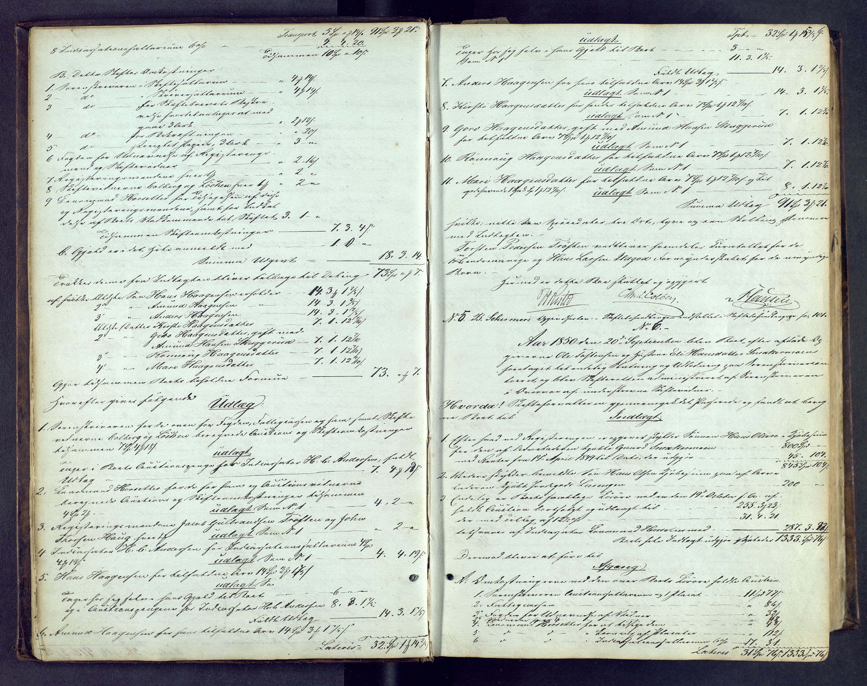 Vinger og Odal sorenskriveri, AV/SAH-TING-022/J/Jc/Jca/L0002: Skifteutlodningsprotokoll - Odal, 1849-1891, p. 6