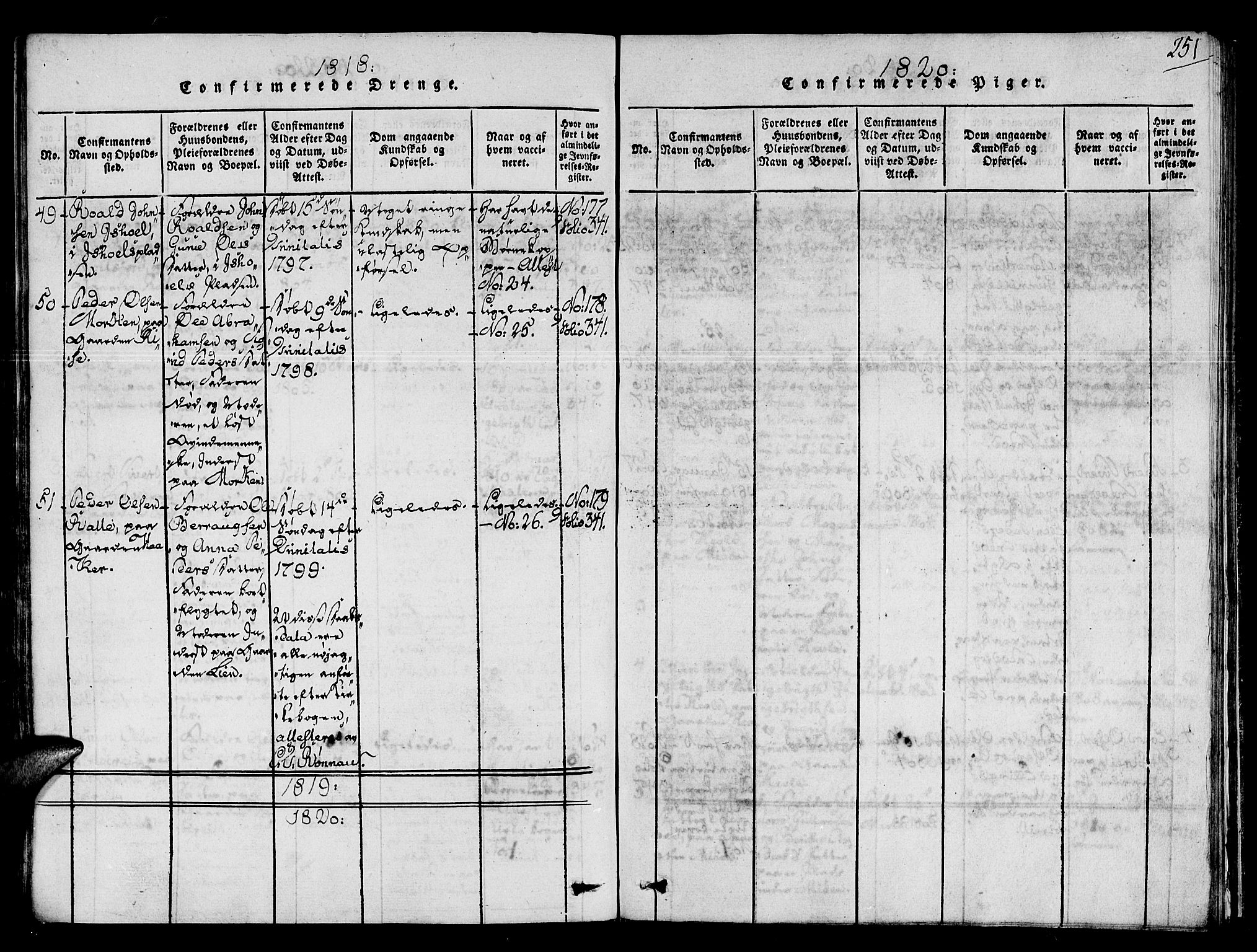Ministerialprotokoller, klokkerbøker og fødselsregistre - Sør-Trøndelag, SAT/A-1456/678/L0895: Parish register (official) no. 678A05 /1, 1816-1821, p. 251