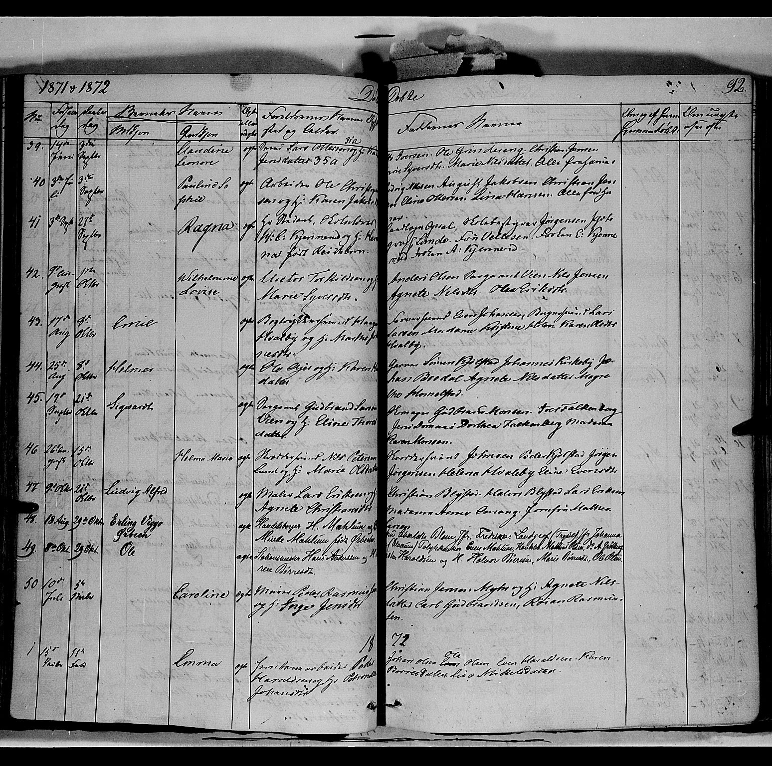 Vang prestekontor, Hedmark, AV/SAH-PREST-008/H/Ha/Haa/L0011: Parish register (official) no. 11, 1852-1877, p. 92