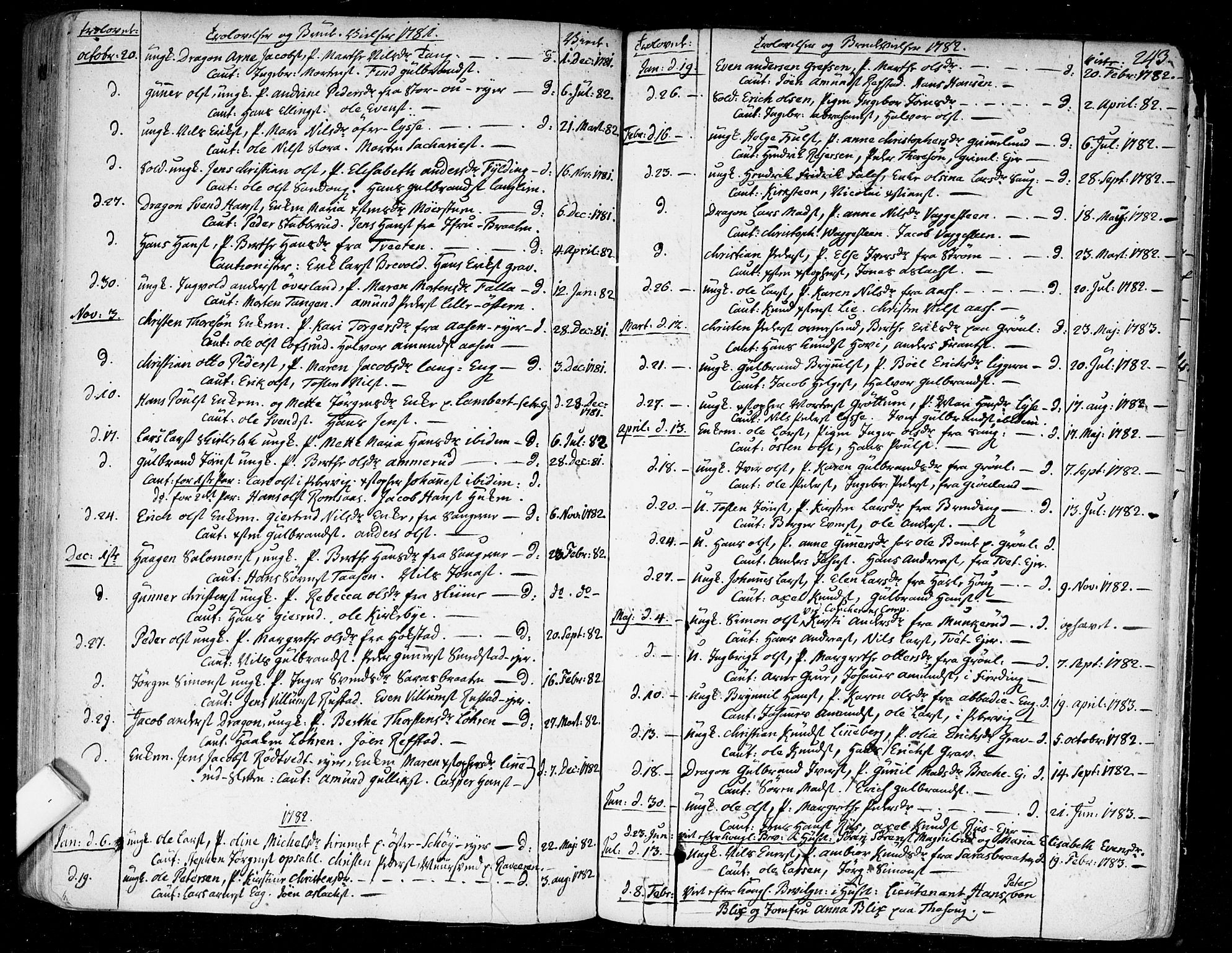 Aker prestekontor kirkebøker, SAO/A-10861/F/L0009: Parish register (official) no. 9, 1765-1785, p. 243