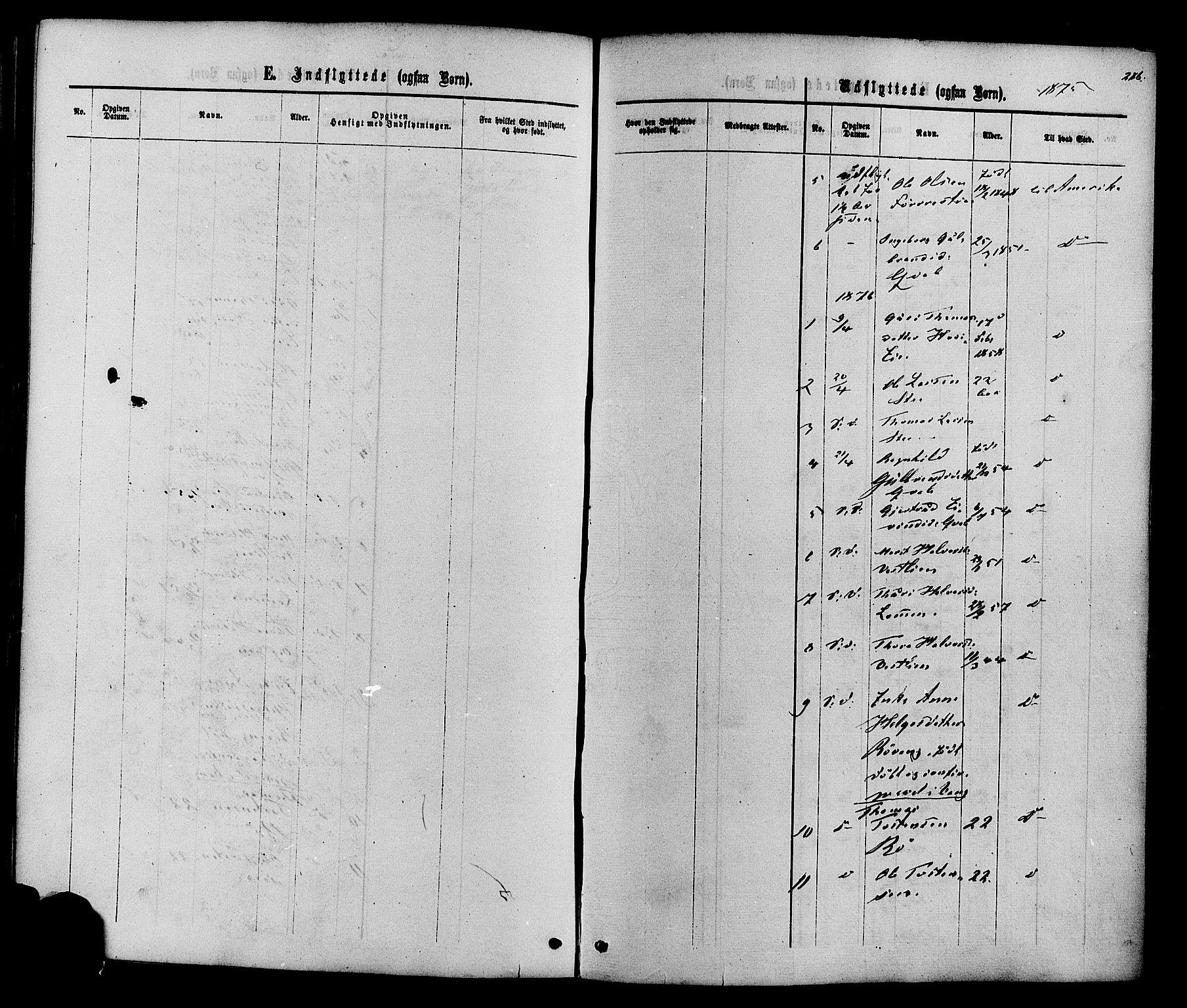 Vestre Slidre prestekontor, SAH/PREST-136/H/Ha/Haa/L0003: Parish register (official) no. 3, 1865-1880, p. 286