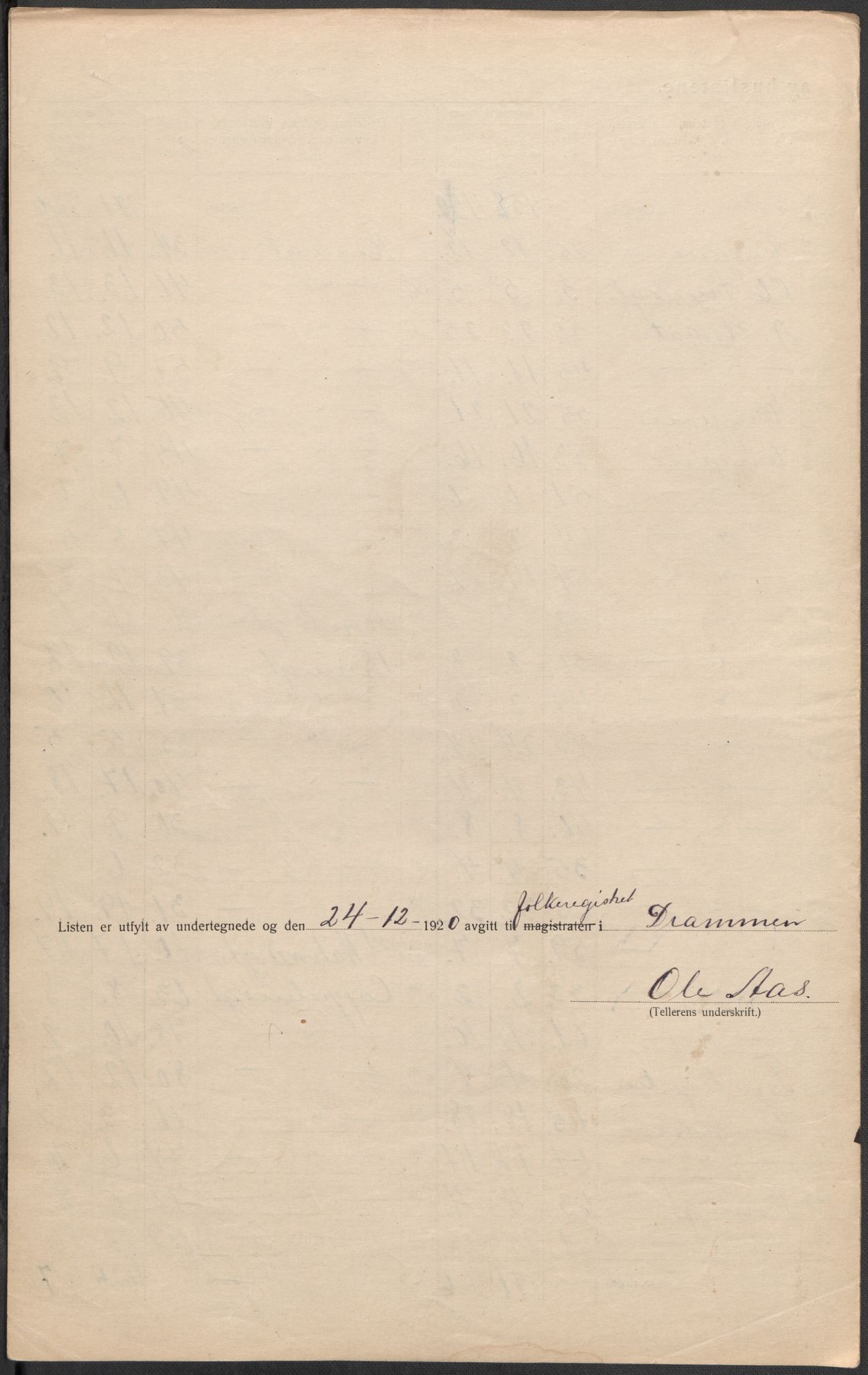 SAKO, 1920 census for Drammen, 1920, p. 36