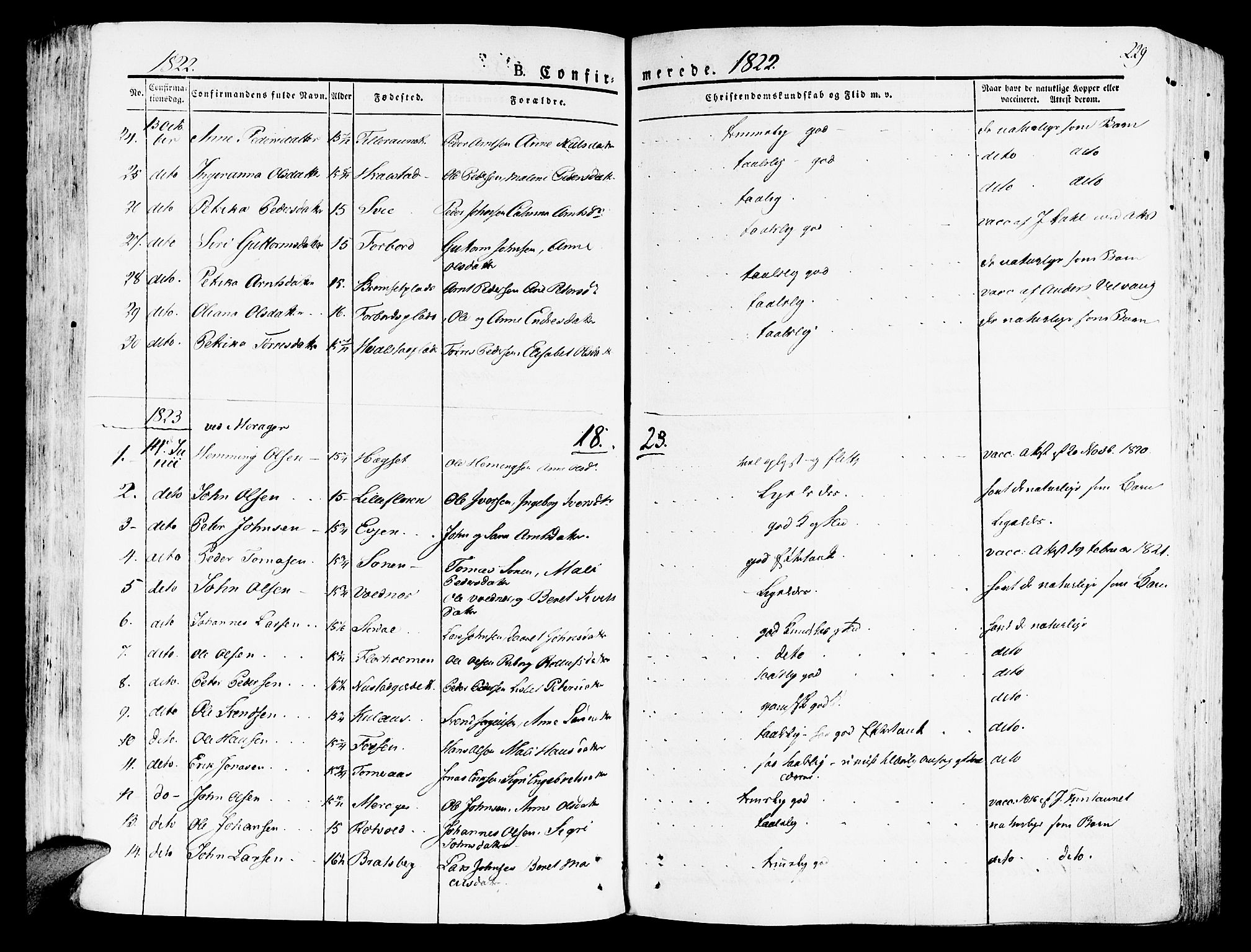 Ministerialprotokoller, klokkerbøker og fødselsregistre - Nord-Trøndelag, SAT/A-1458/709/L0070: Parish register (official) no. 709A10, 1820-1832, p. 229