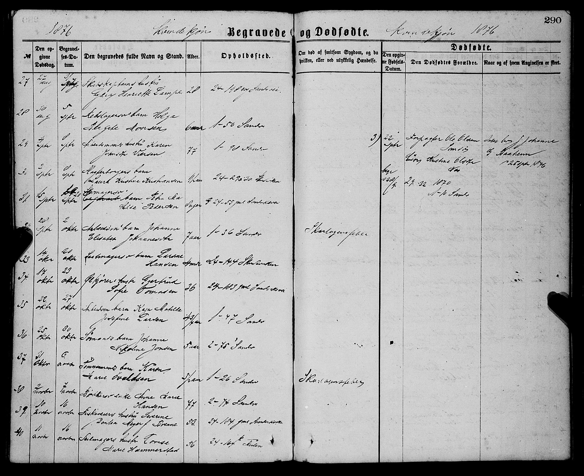 Sandviken Sokneprestembete, AV/SAB-A-77601/H/Ha/L0001: Parish register (official) no. A 1, 1867-1877, p. 290