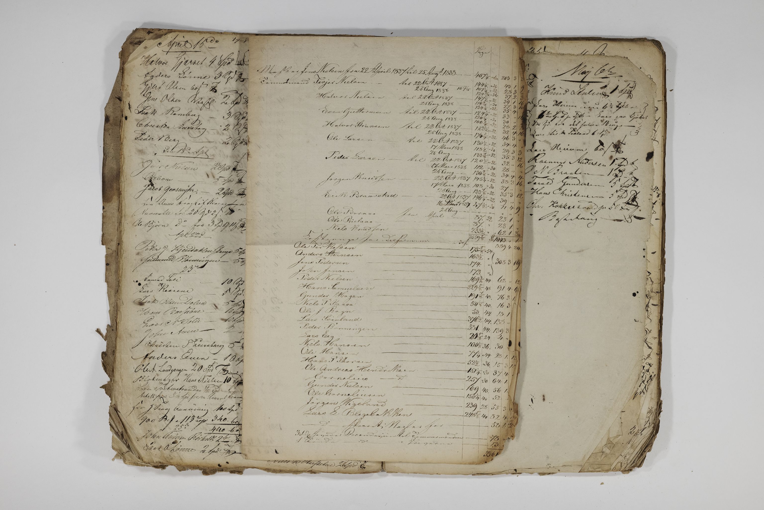 Blehr/ Kjellestad, TEMU/TGM-A-1212/R/Rl/L0004: Liste over utbetalinger, 1835-1838, p. 14