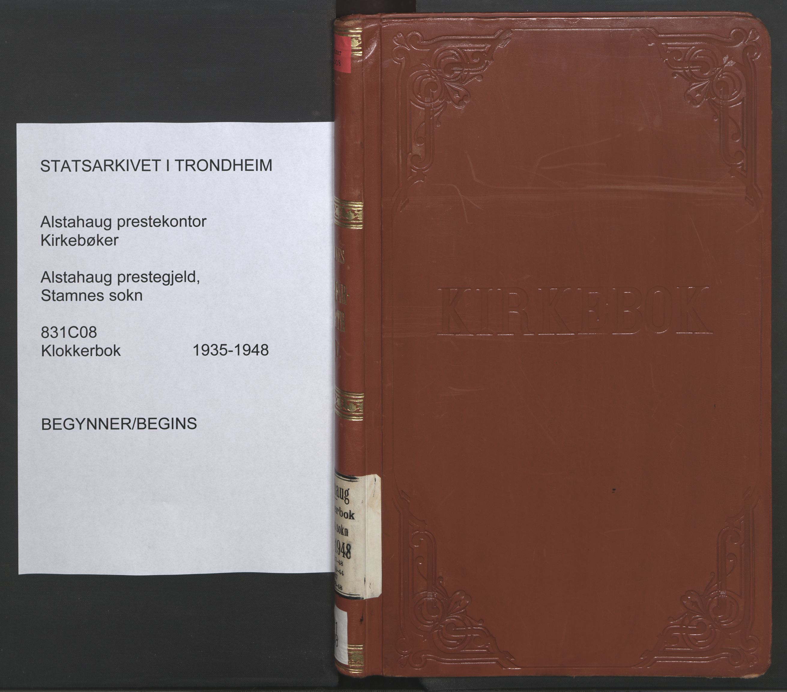 Ministerialprotokoller, klokkerbøker og fødselsregistre - Nordland, AV/SAT-A-1459/831/L0481: Parish register (copy) no. 831C08, 1935-1948
