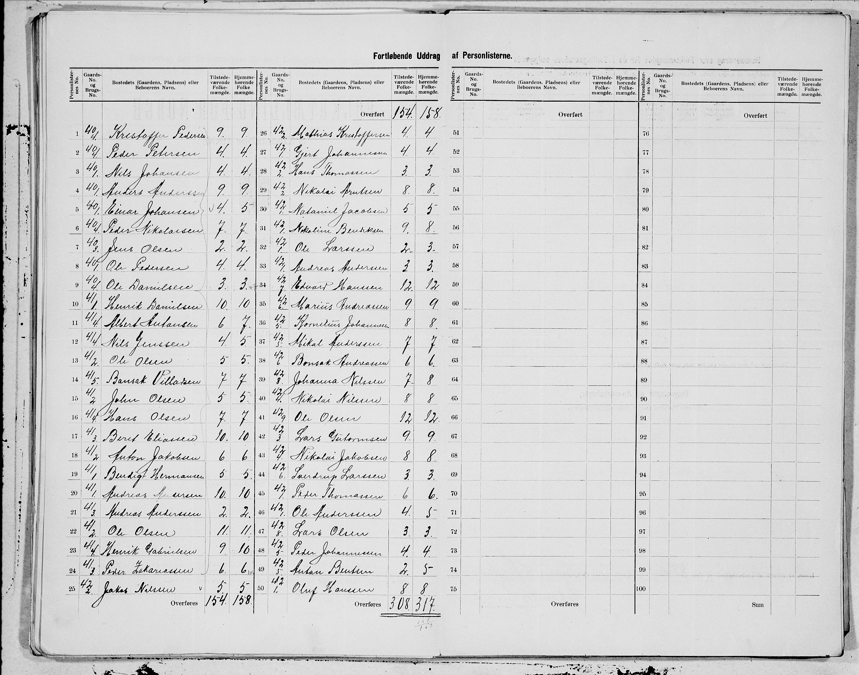 SAT, 1900 census for Stamnes, 1900, p. 7