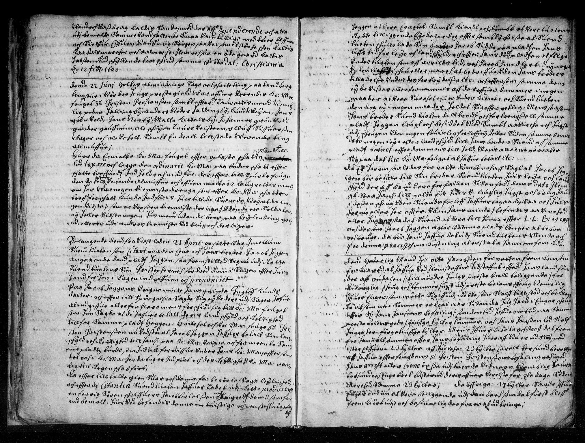 Ringerike og Hallingdal sorenskriveri, AV/SAKO-A-81/F/Fa/Fab/L0008: Tingbok - Sorenskriveriet, 1680