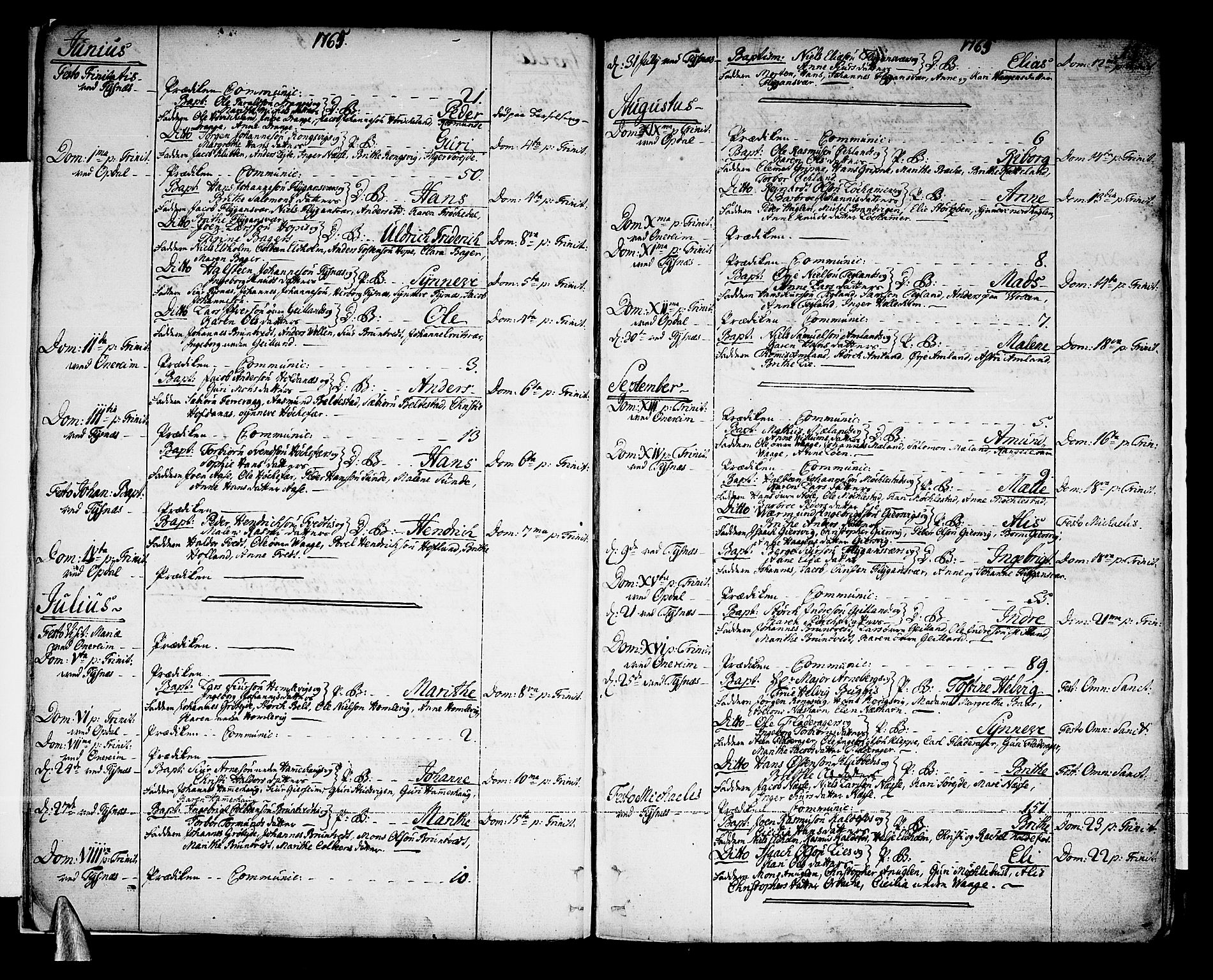 Tysnes sokneprestembete, AV/SAB-A-78601/H/Haa: Parish register (official) no. A 5, 1762-1793, p. 13