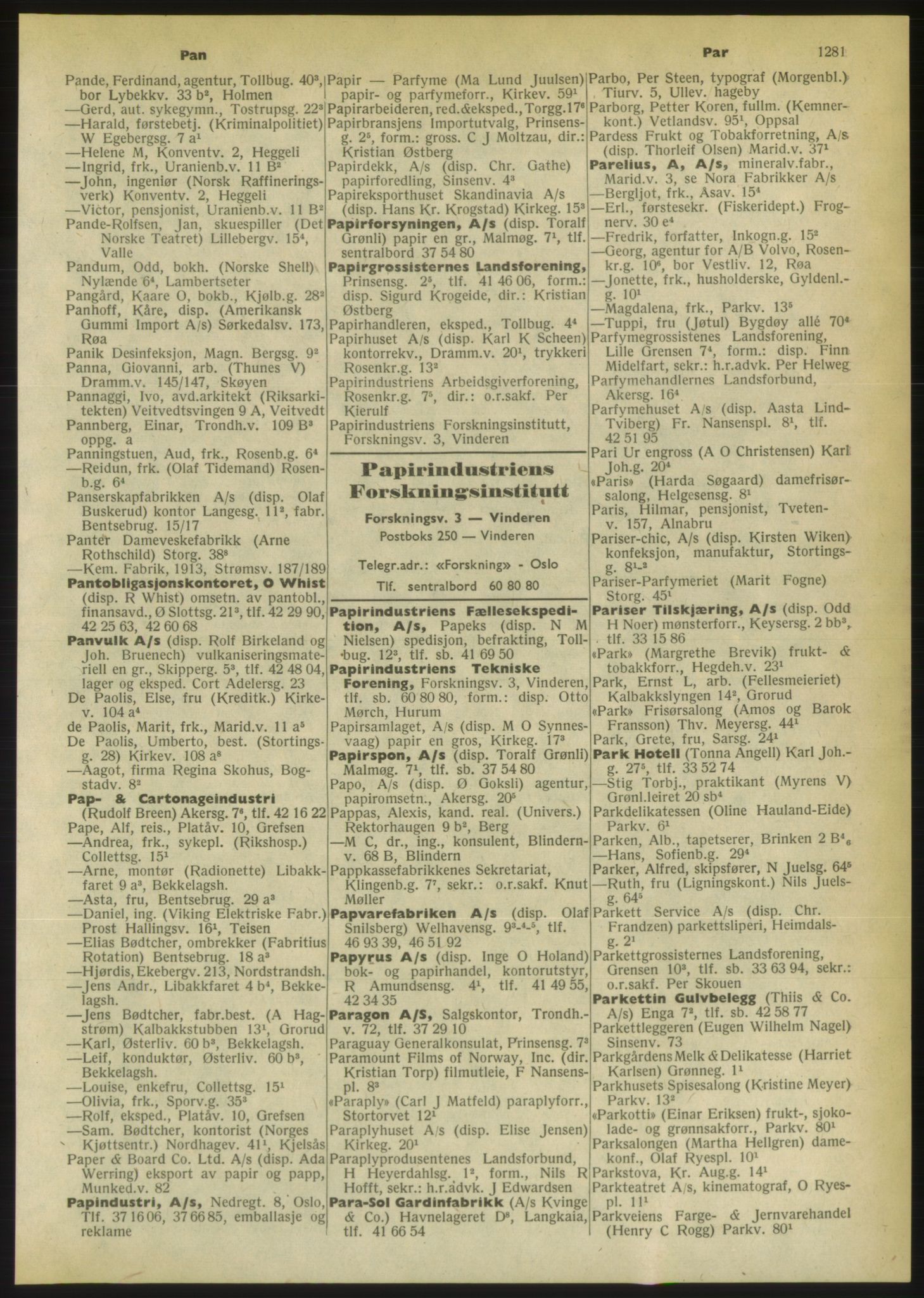 Kristiania/Oslo adressebok, PUBL/-, 1956-1957, p. 1281