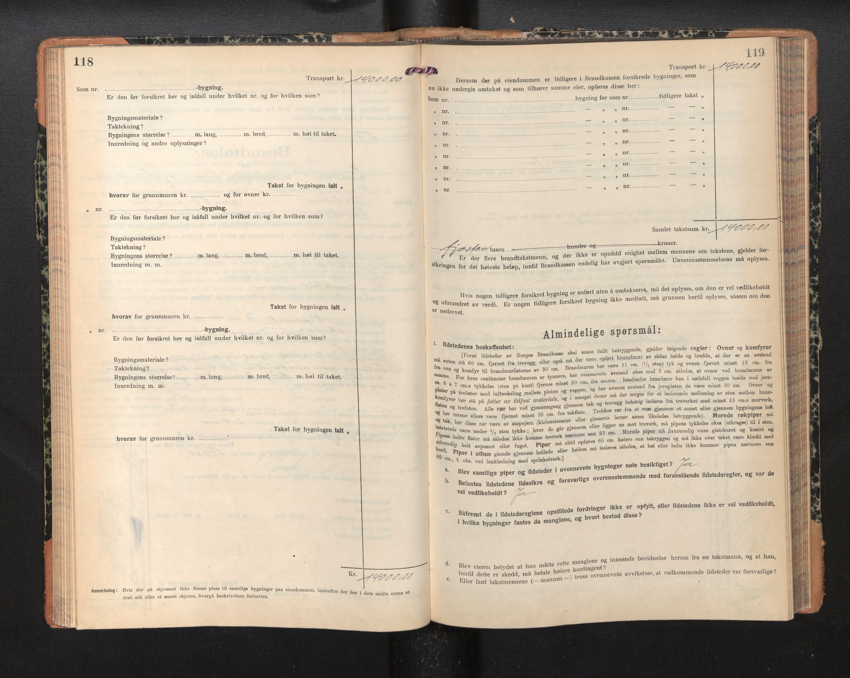 Lensmannen i Luster, AV/SAB-A-29301/0012/L0008: Branntakstprotokoll, skjematakst, 1935-1949, p. 118-119