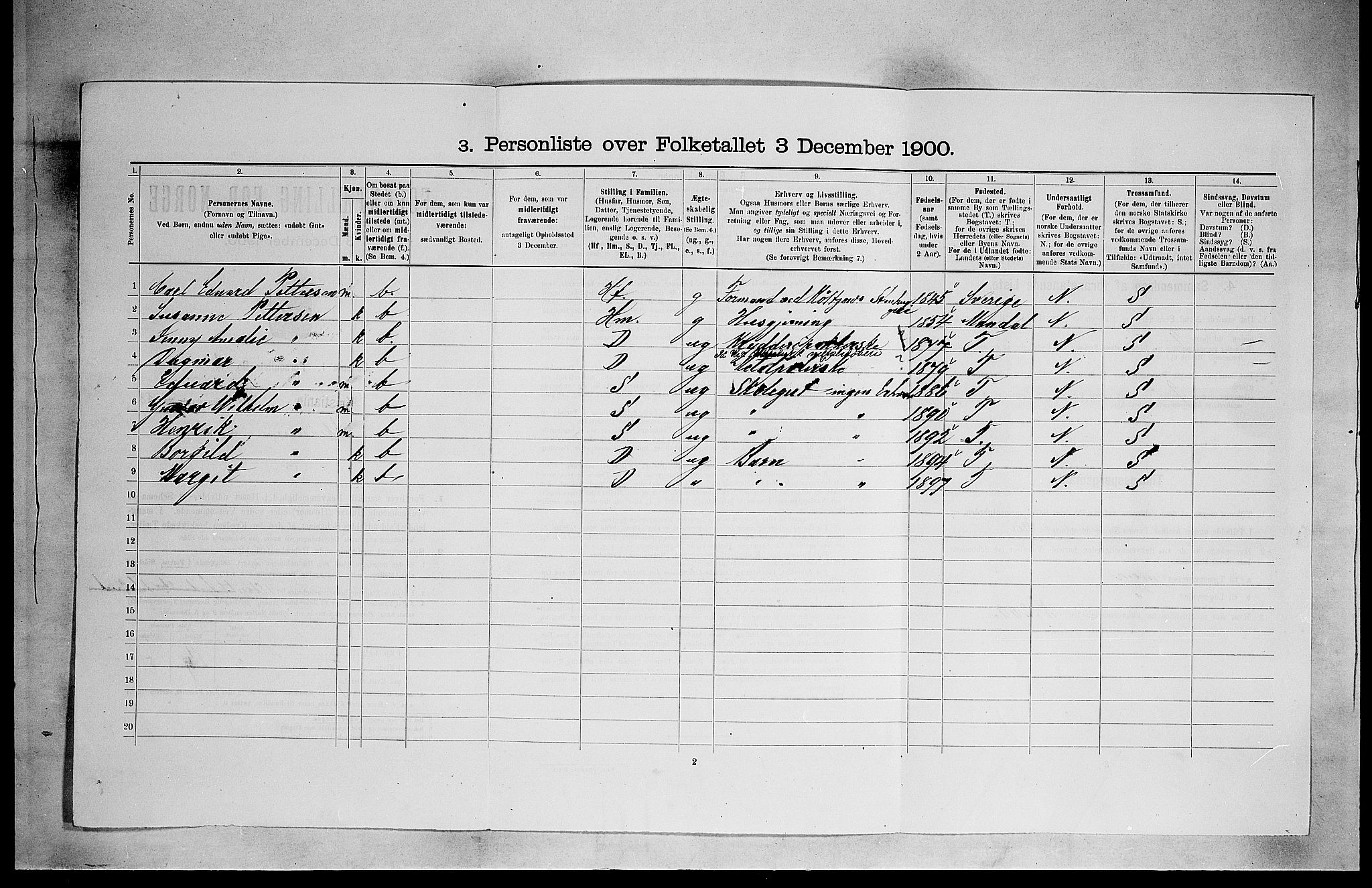 SAO, 1900 census for Kristiania, 1900, p. 1624