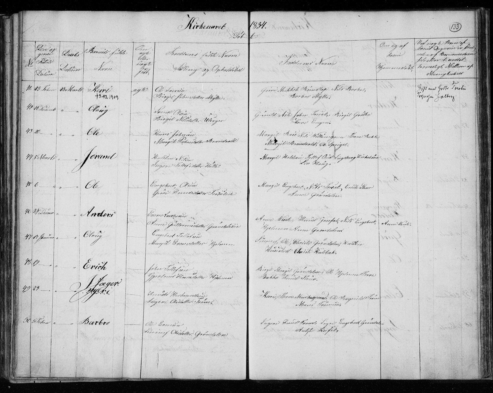 Gol kirkebøker, AV/SAKO-A-226/F/Fa/L0001: Parish register (official) no. I 1, 1821-1837, p. 133