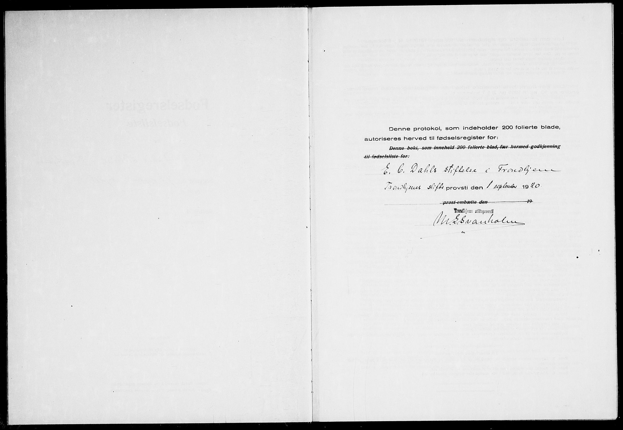 Ministerialprotokoller, klokkerbøker og fødselsregistre - Sør-Trøndelag, AV/SAT-A-1456/600/L0003: Birth register no. 600.II.4.2, 1920-1924