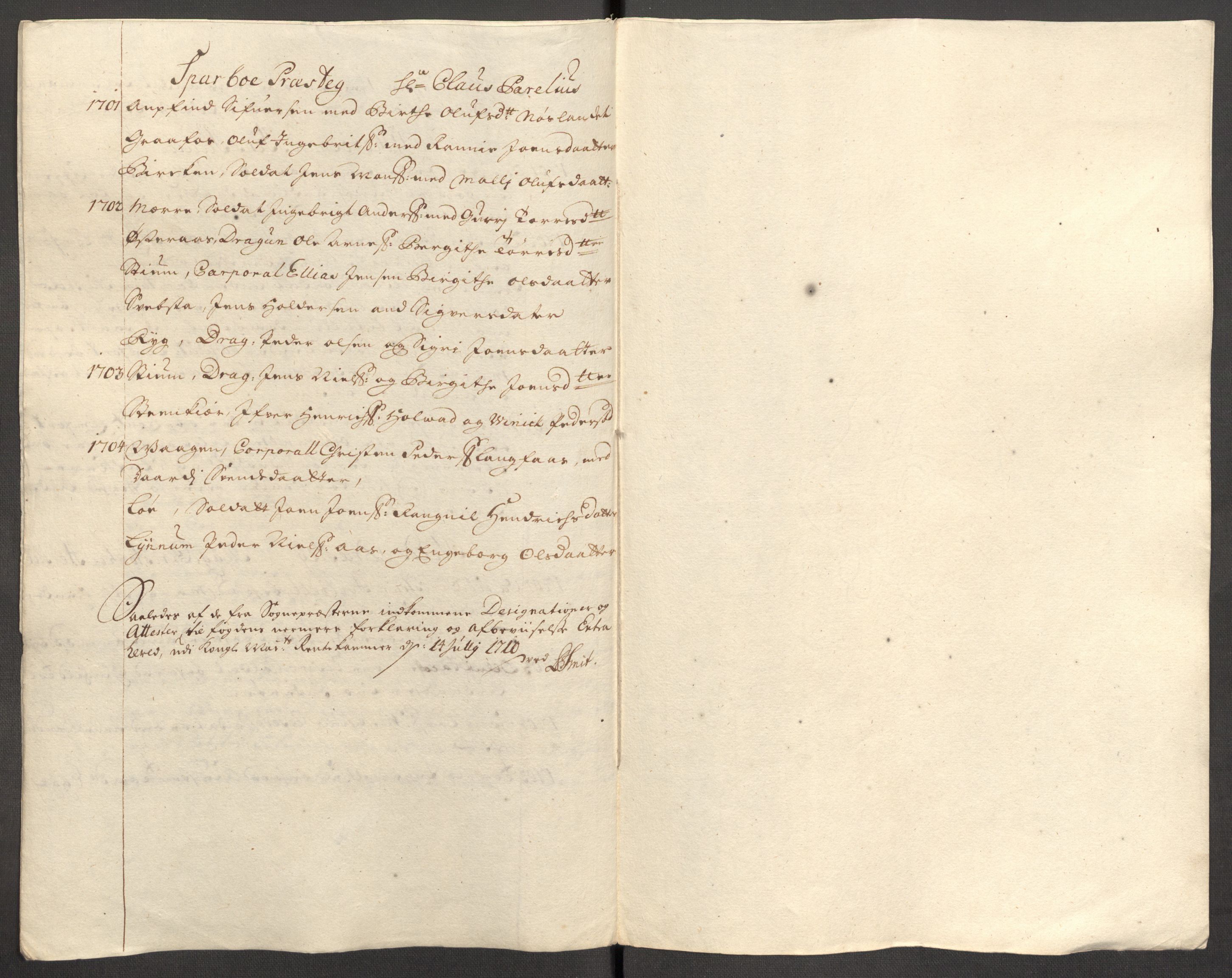 Rentekammeret inntil 1814, Reviderte regnskaper, Fogderegnskap, AV/RA-EA-4092/R63/L4314: Fogderegnskap Inderøy, 1705, p. 370