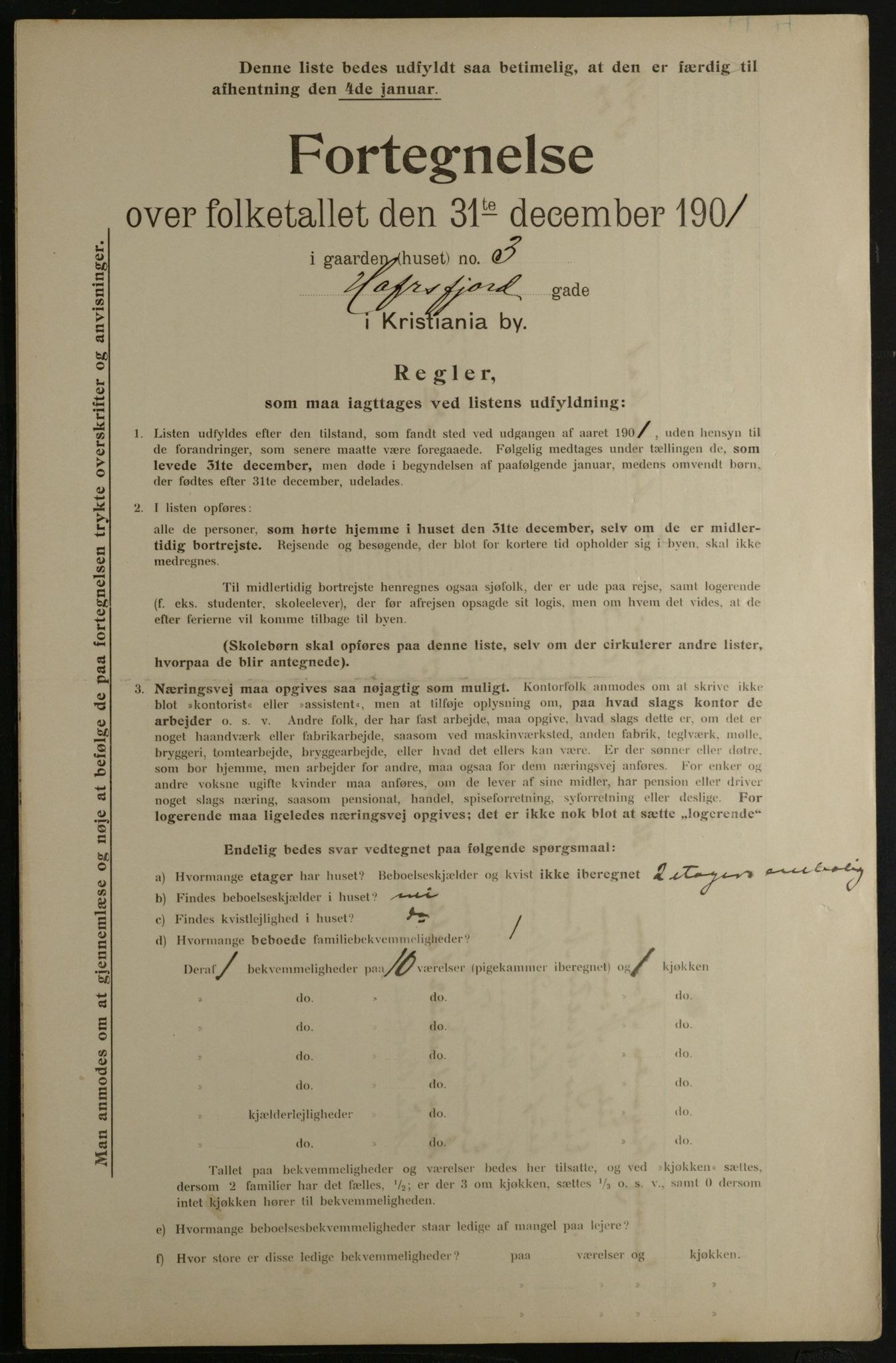 OBA, Municipal Census 1901 for Kristiania, 1901, p. 5402
