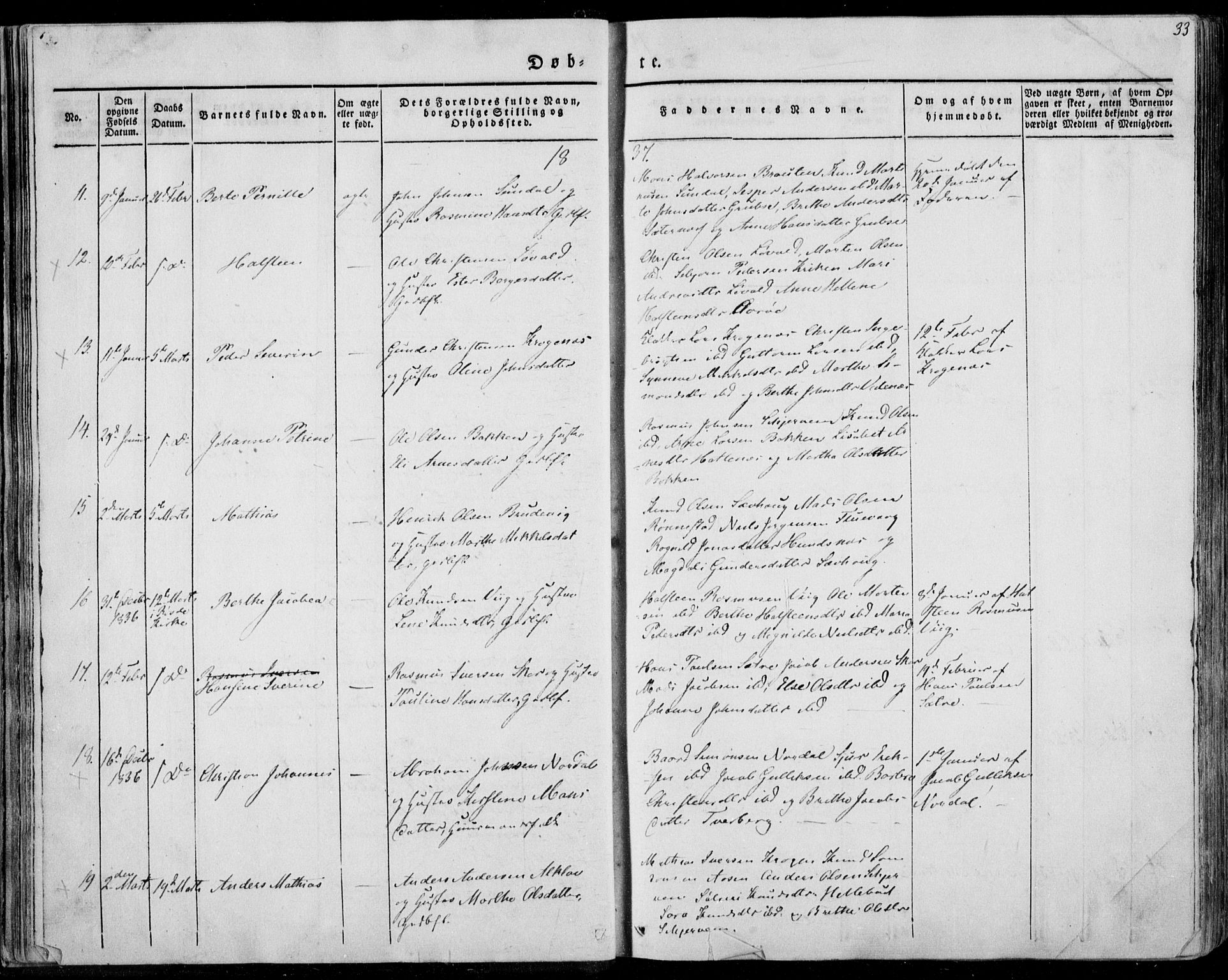 Ministerialprotokoller, klokkerbøker og fødselsregistre - Møre og Romsdal, AV/SAT-A-1454/501/L0005: Parish register (official) no. 501A05, 1831-1844, p. 33