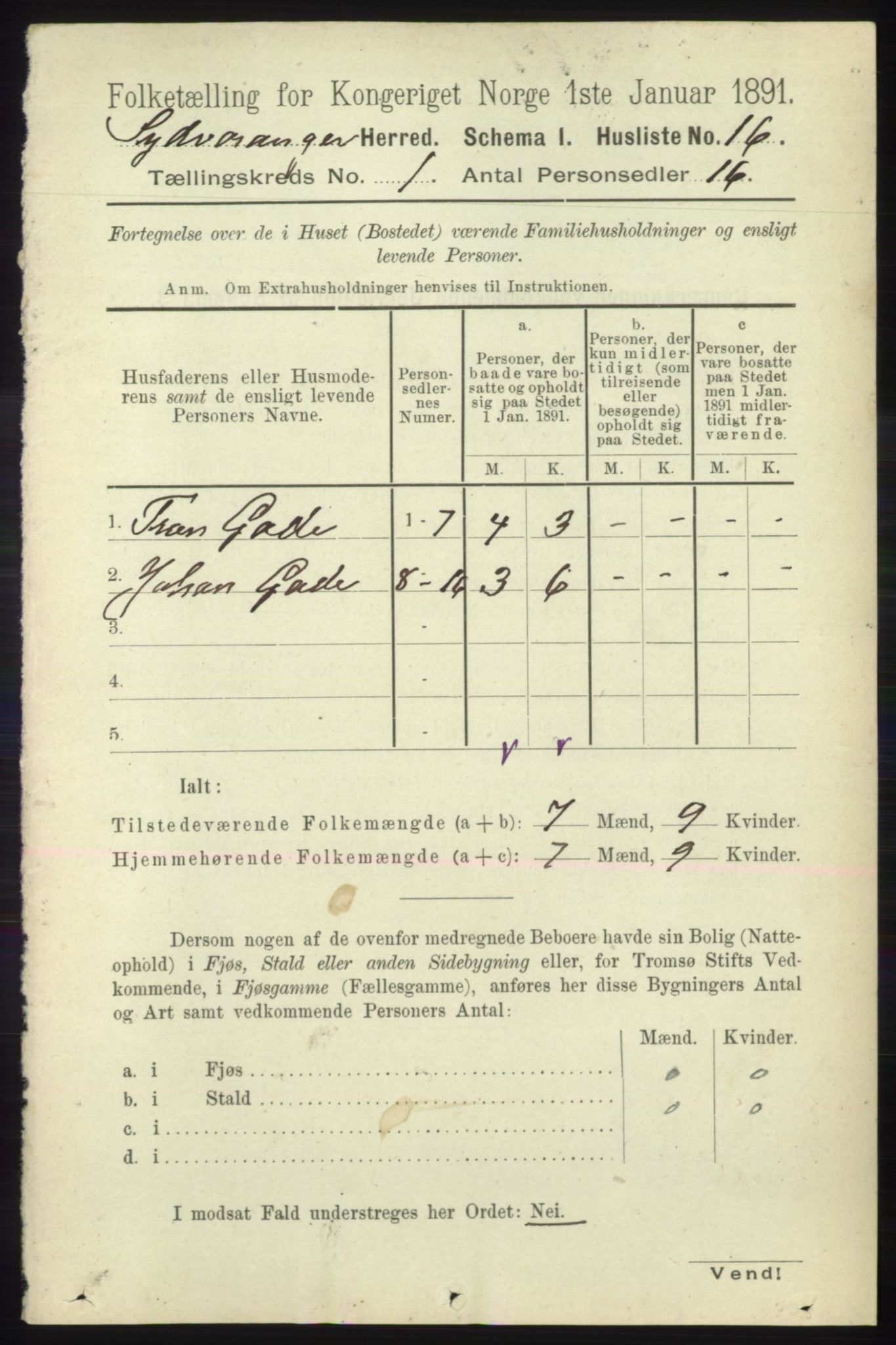 RA, 1891 census for 2030 Sør-Varanger, 1891, p. 36