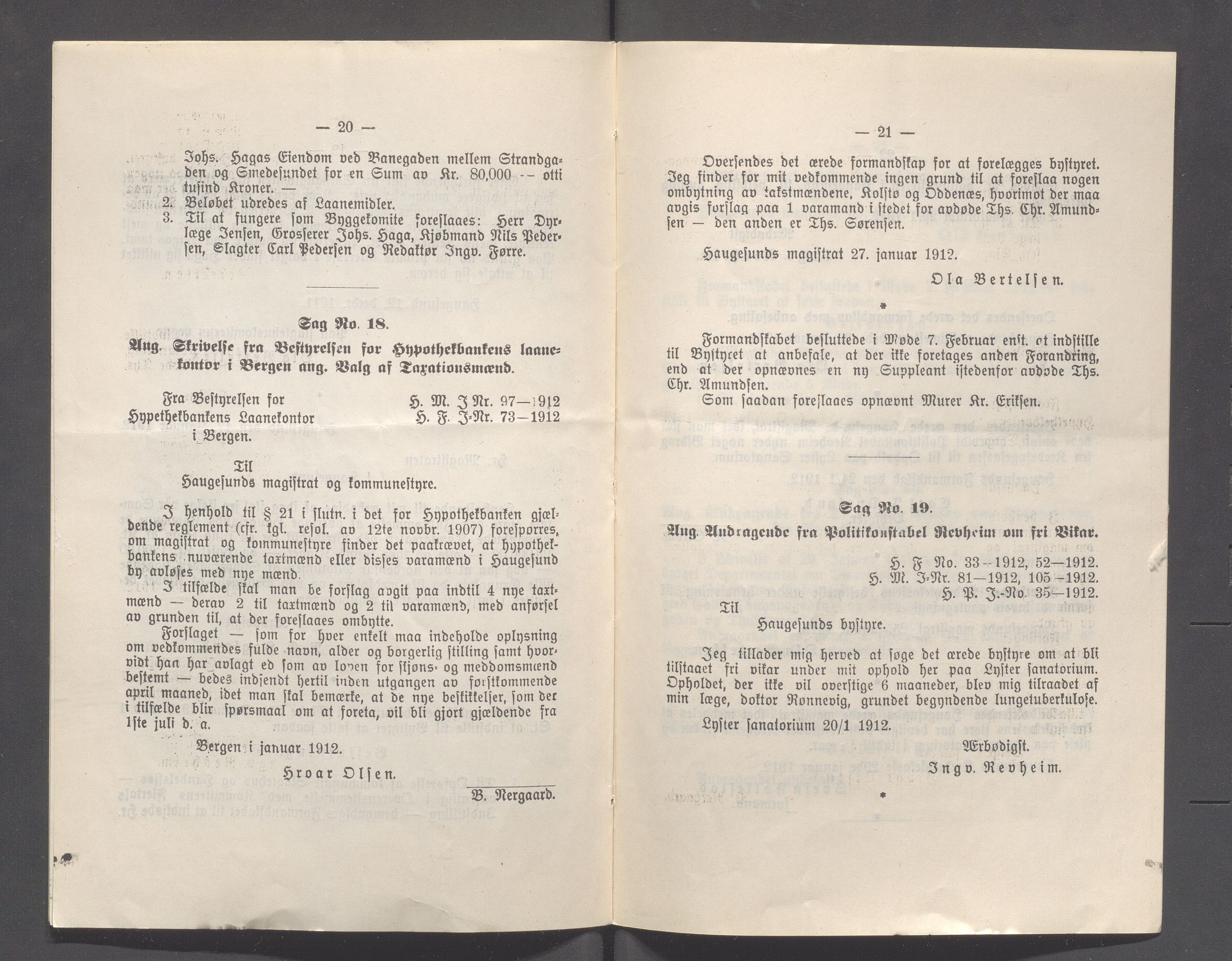 Haugesund kommune - Formannskapet og Bystyret, IKAR/A-740/A/Abb/L0002: Bystyreforhandlinger, 1908-1917, p. 387