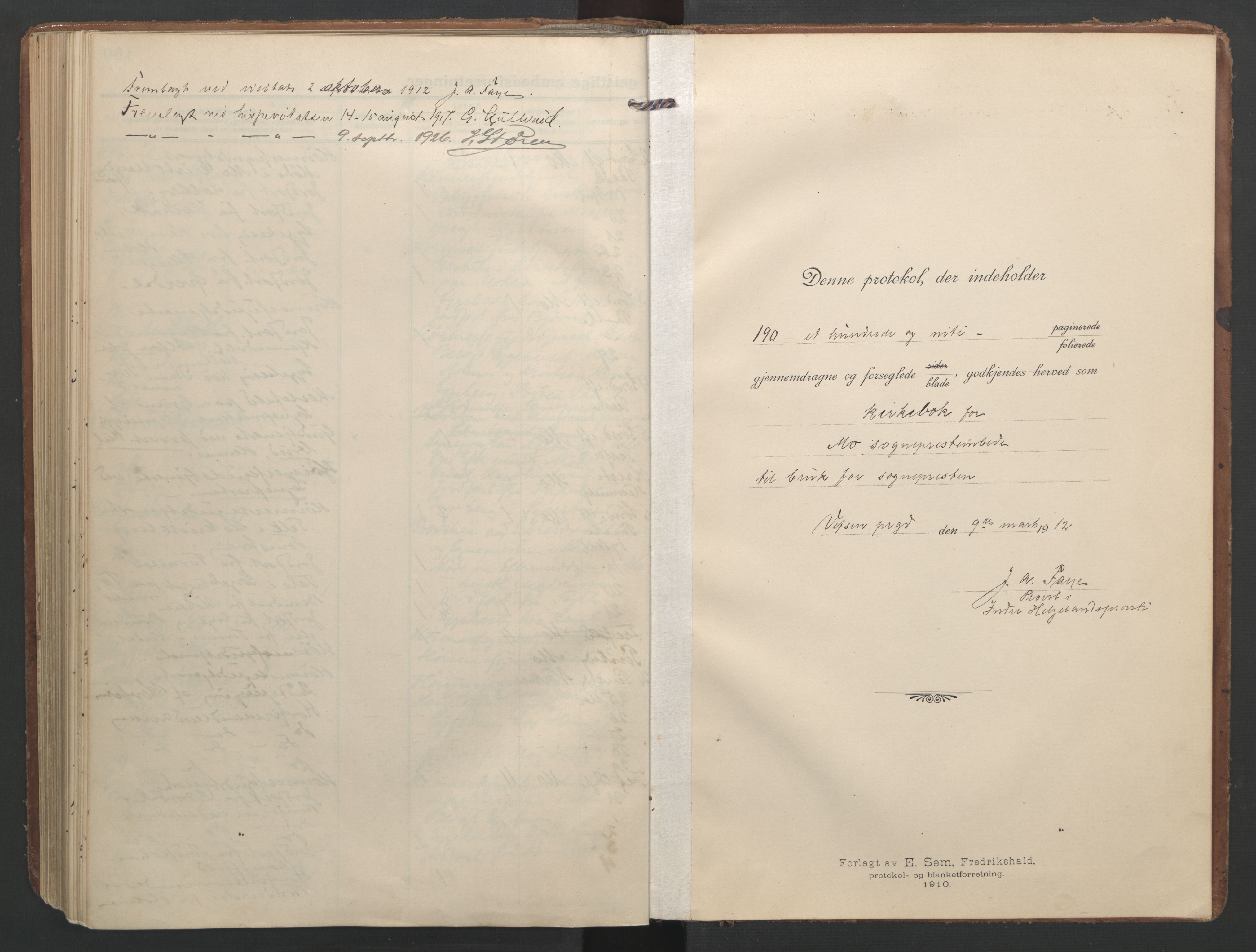 Ministerialprotokoller, klokkerbøker og fødselsregistre - Nordland, SAT/A-1459/827/L0405: Parish register (official) no. 827A17, 1912-1925