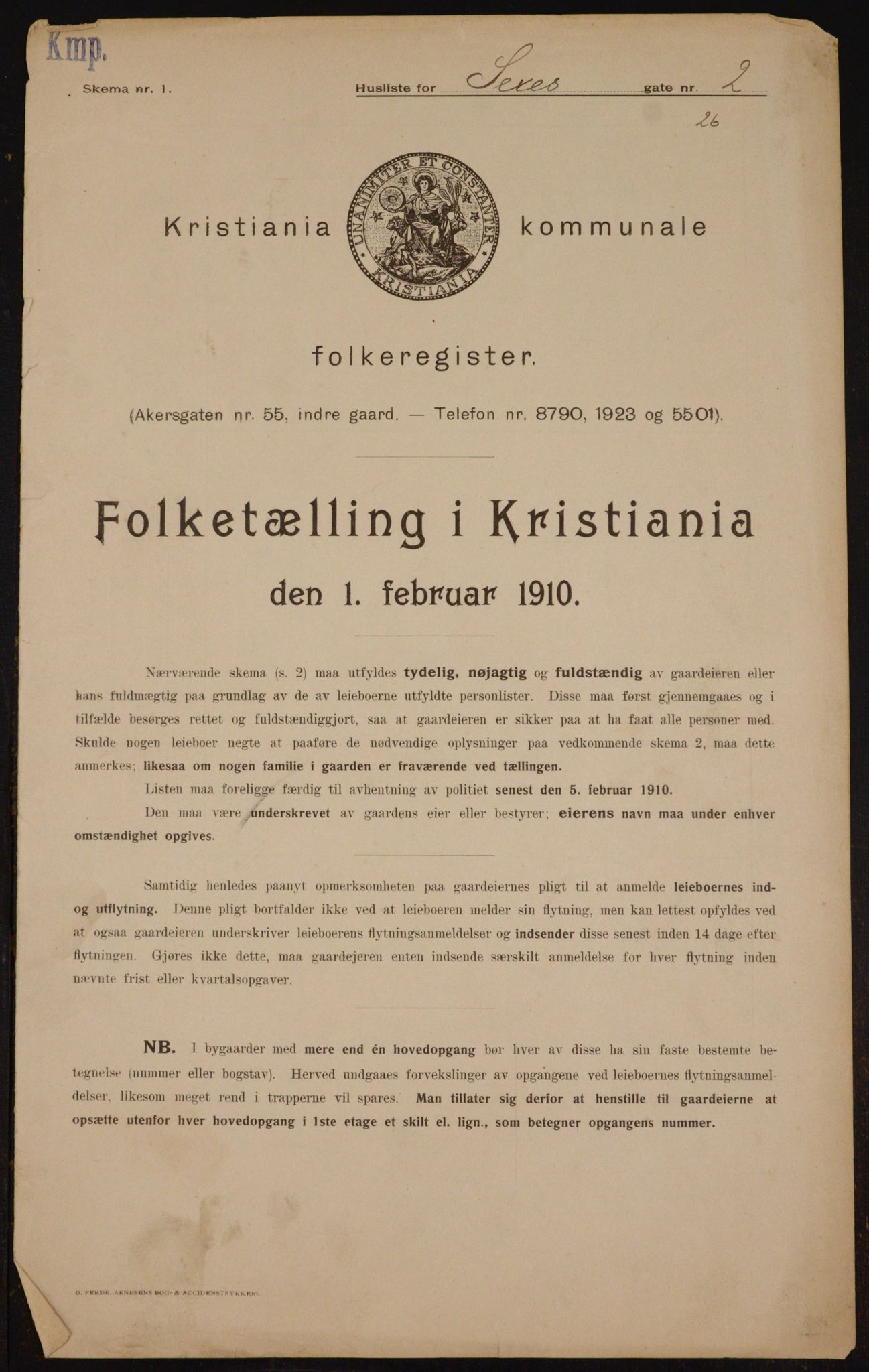 OBA, Municipal Census 1910 for Kristiania, 1910, p. 90369