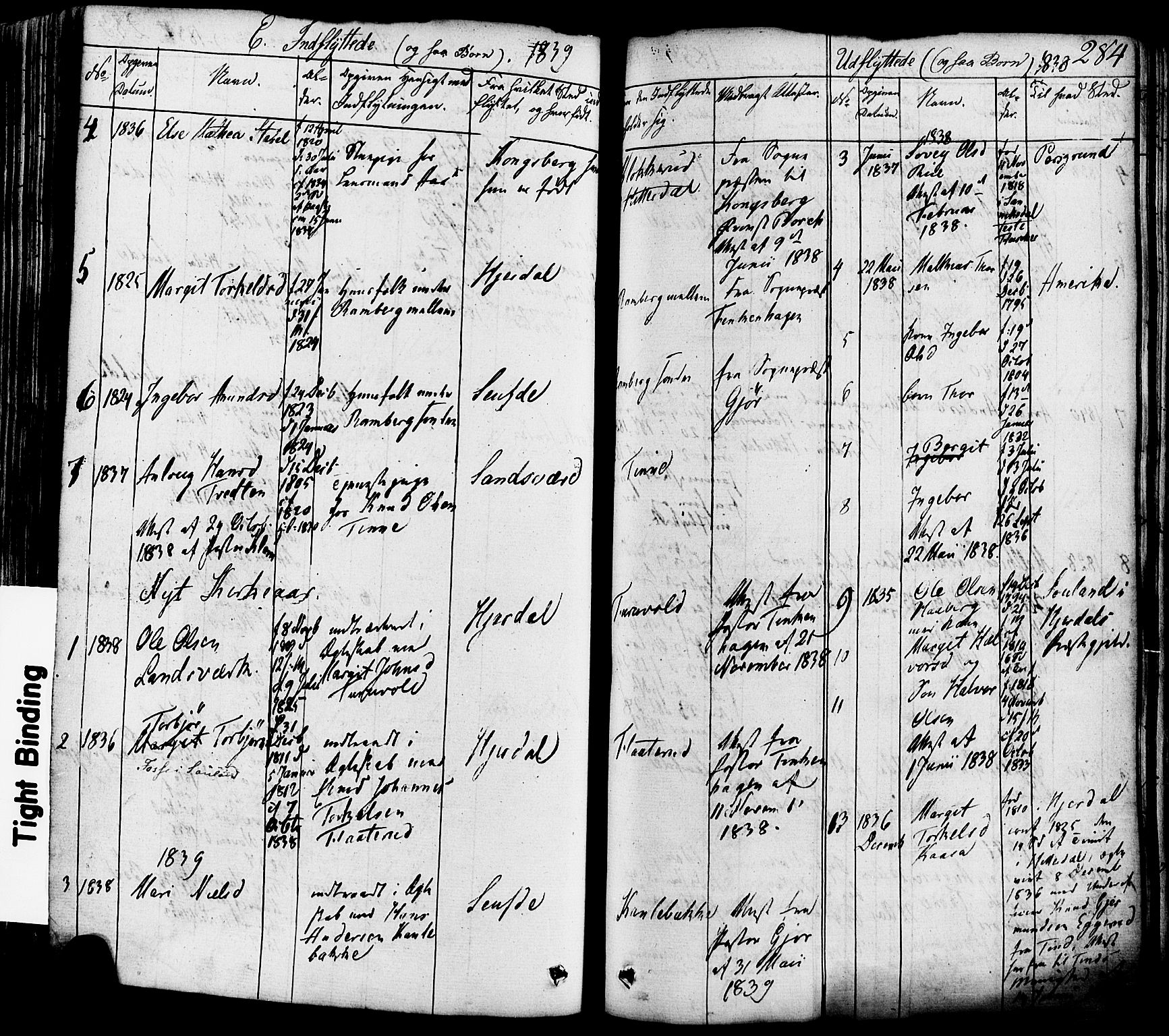 Heddal kirkebøker, AV/SAKO-A-268/F/Fa/L0006: Parish register (official) no. I 6, 1837-1854, p. 284