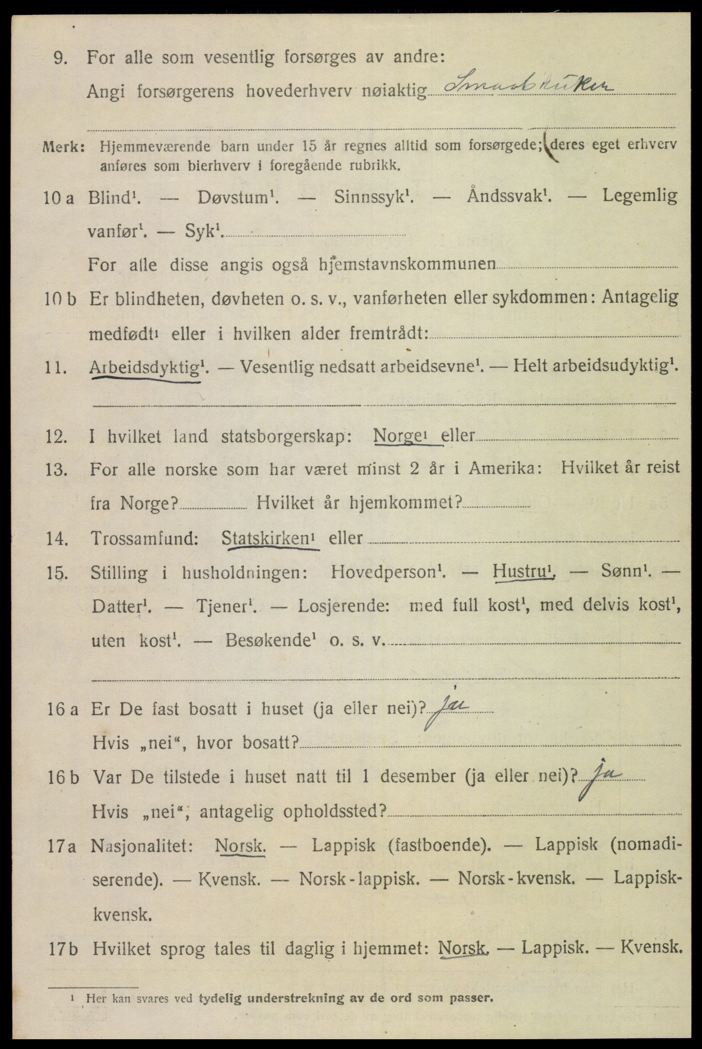 SAT, 1920 census for Klinga, 1920, p. 702