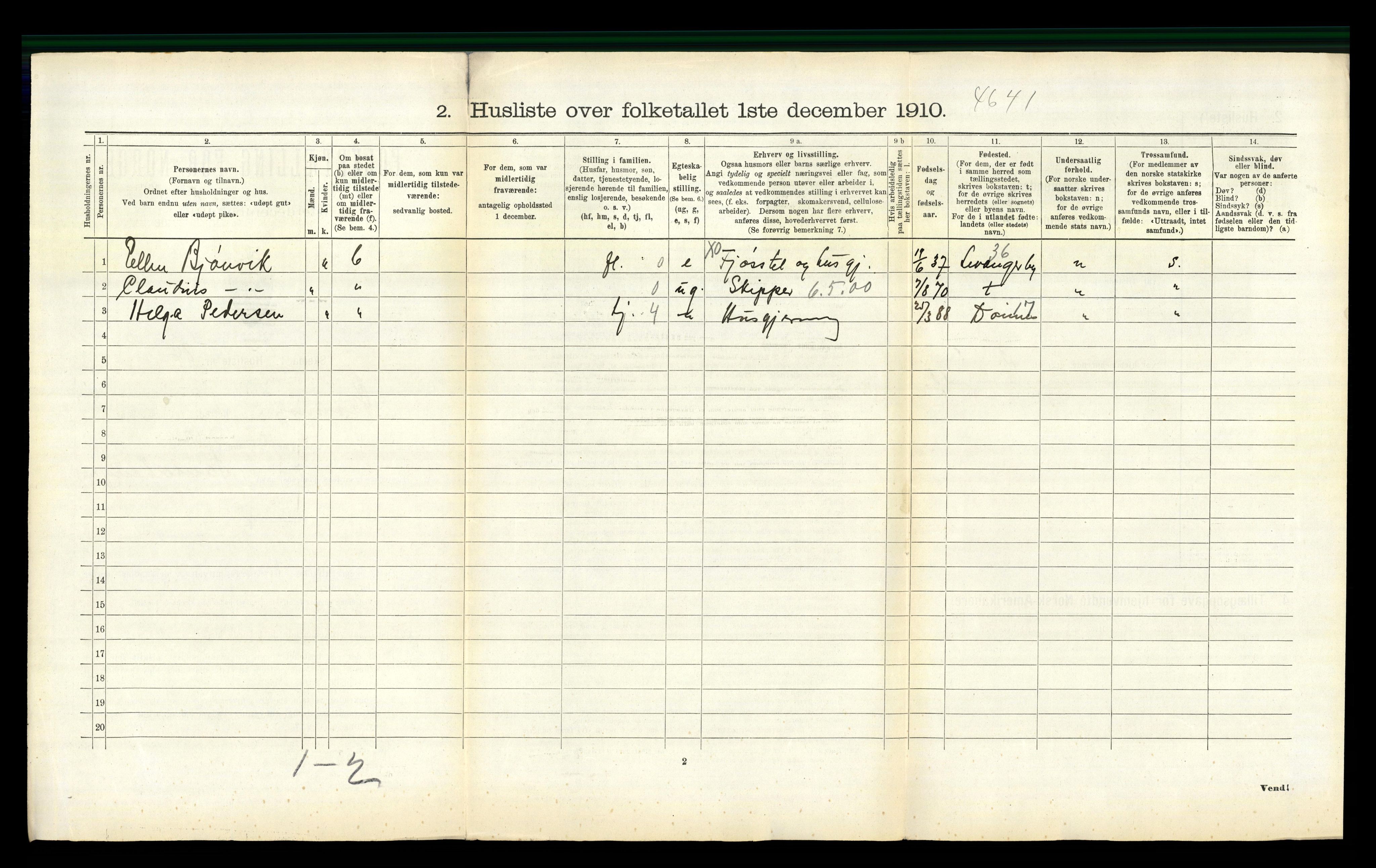 RA, 1910 census for Brønnøy, 1910, p. 774