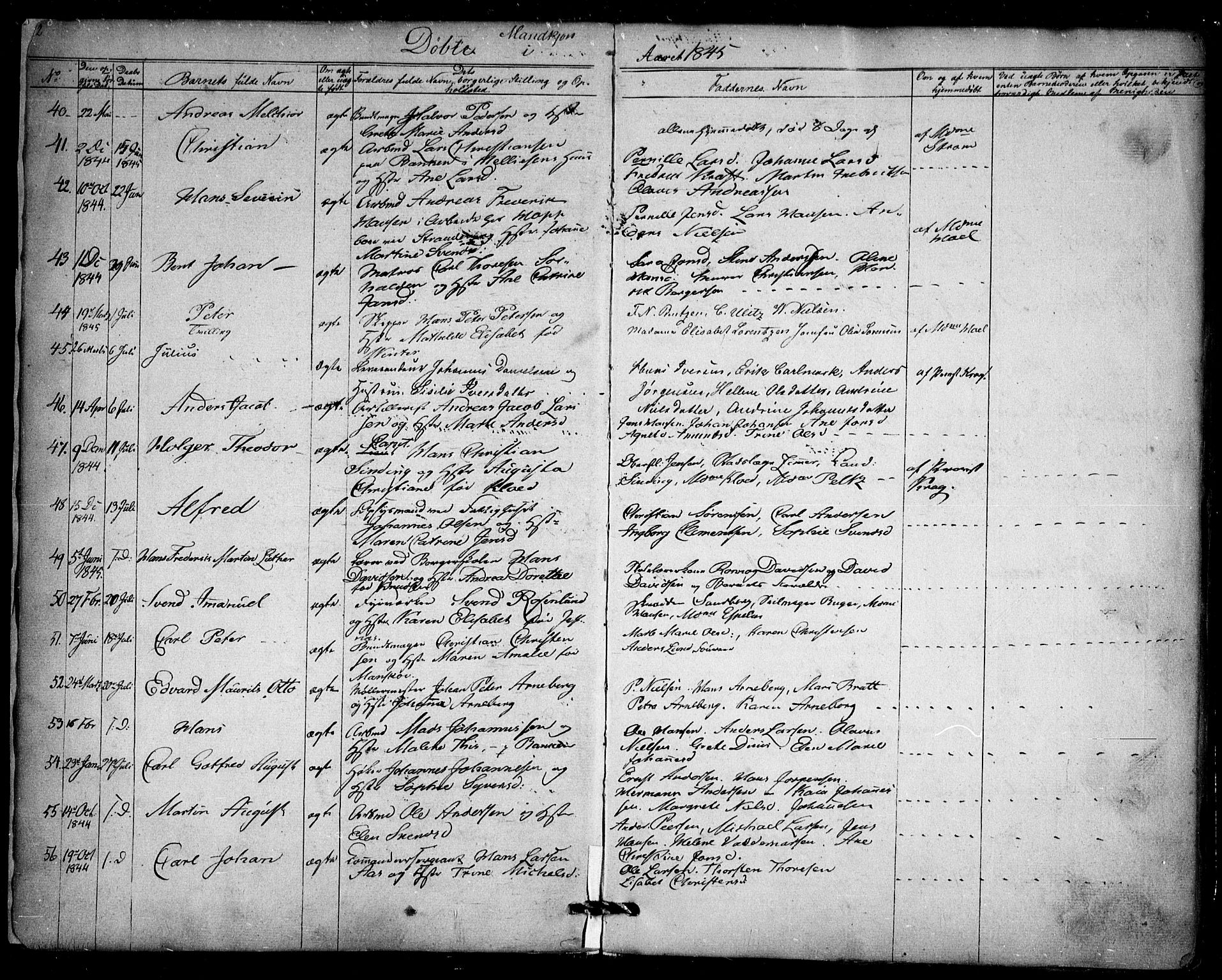 Halden prestekontor Kirkebøker, AV/SAO-A-10909/F/Fa/L0006: Parish register (official) no. I 6, 1845-1856, p. 2