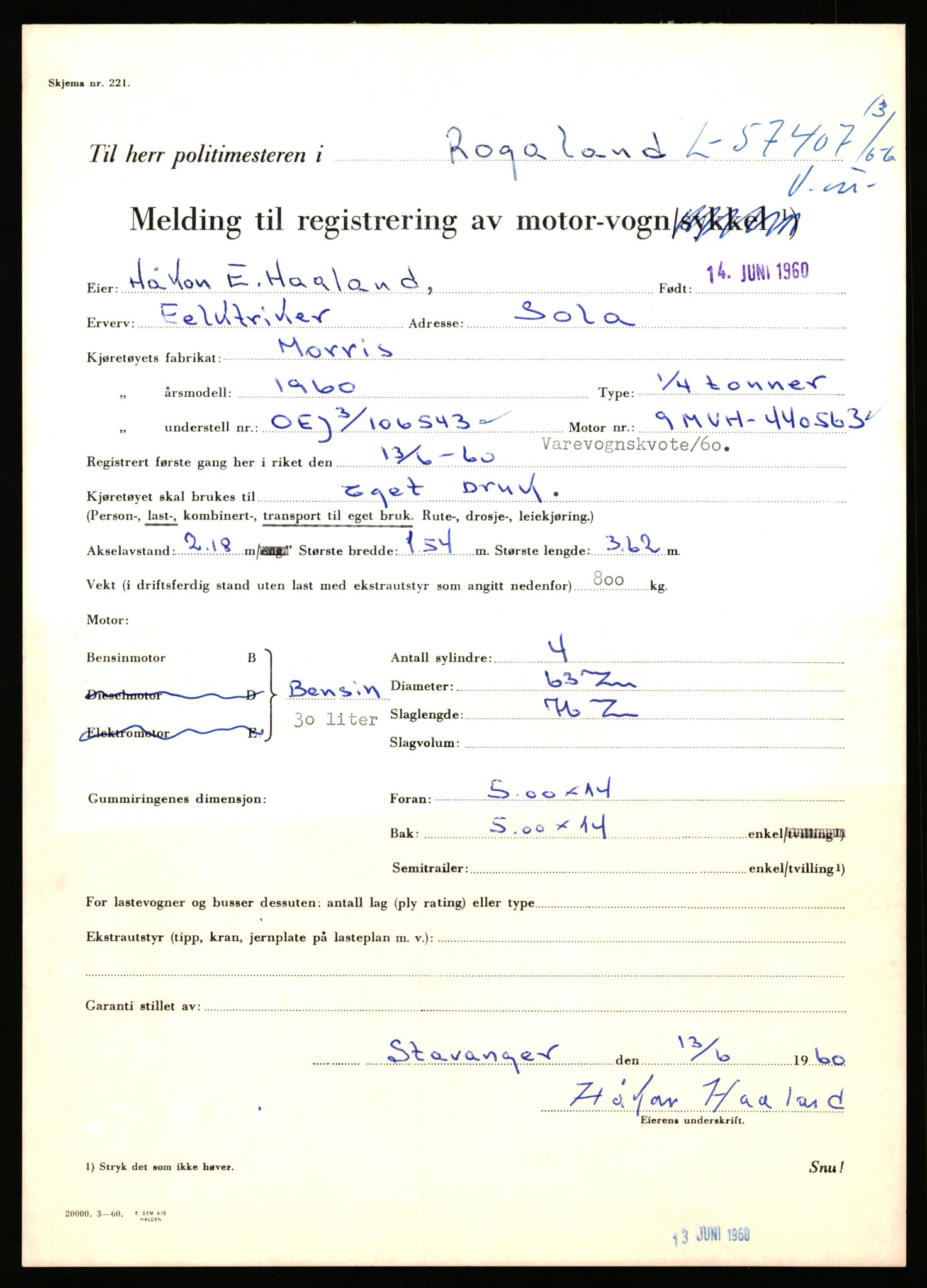 Stavanger trafikkstasjon, AV/SAST-A-101942/0/F/L0057: L-57200 - L-57999, 1930-1971, p. 723