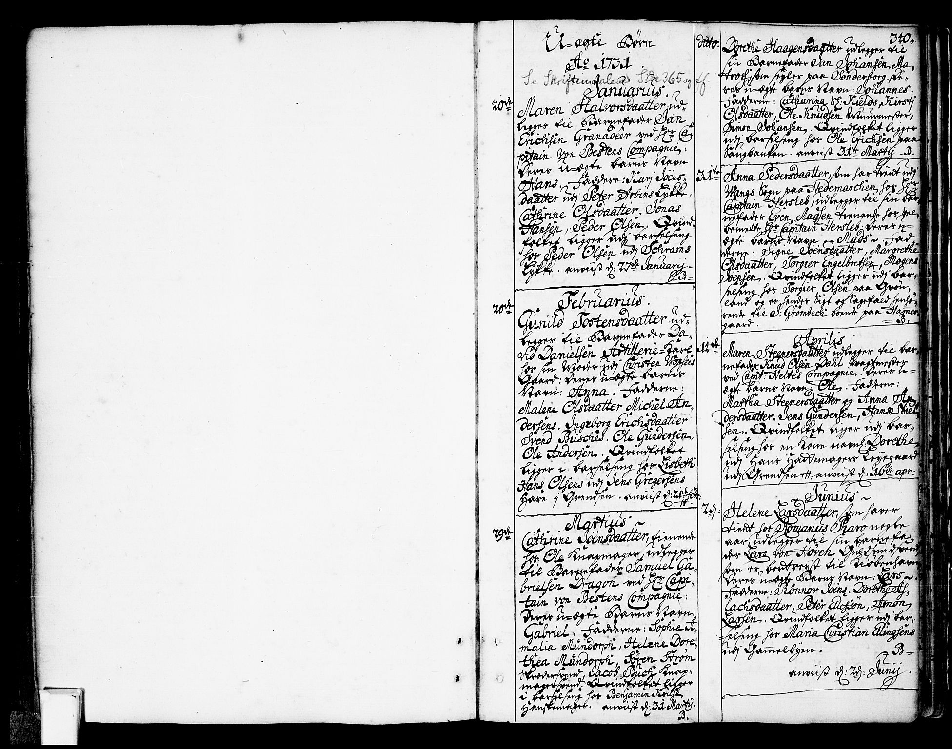 Oslo domkirke Kirkebøker, SAO/A-10752/F/Fa/L0003: Parish register (official) no. 3, 1731-1743, p. 340