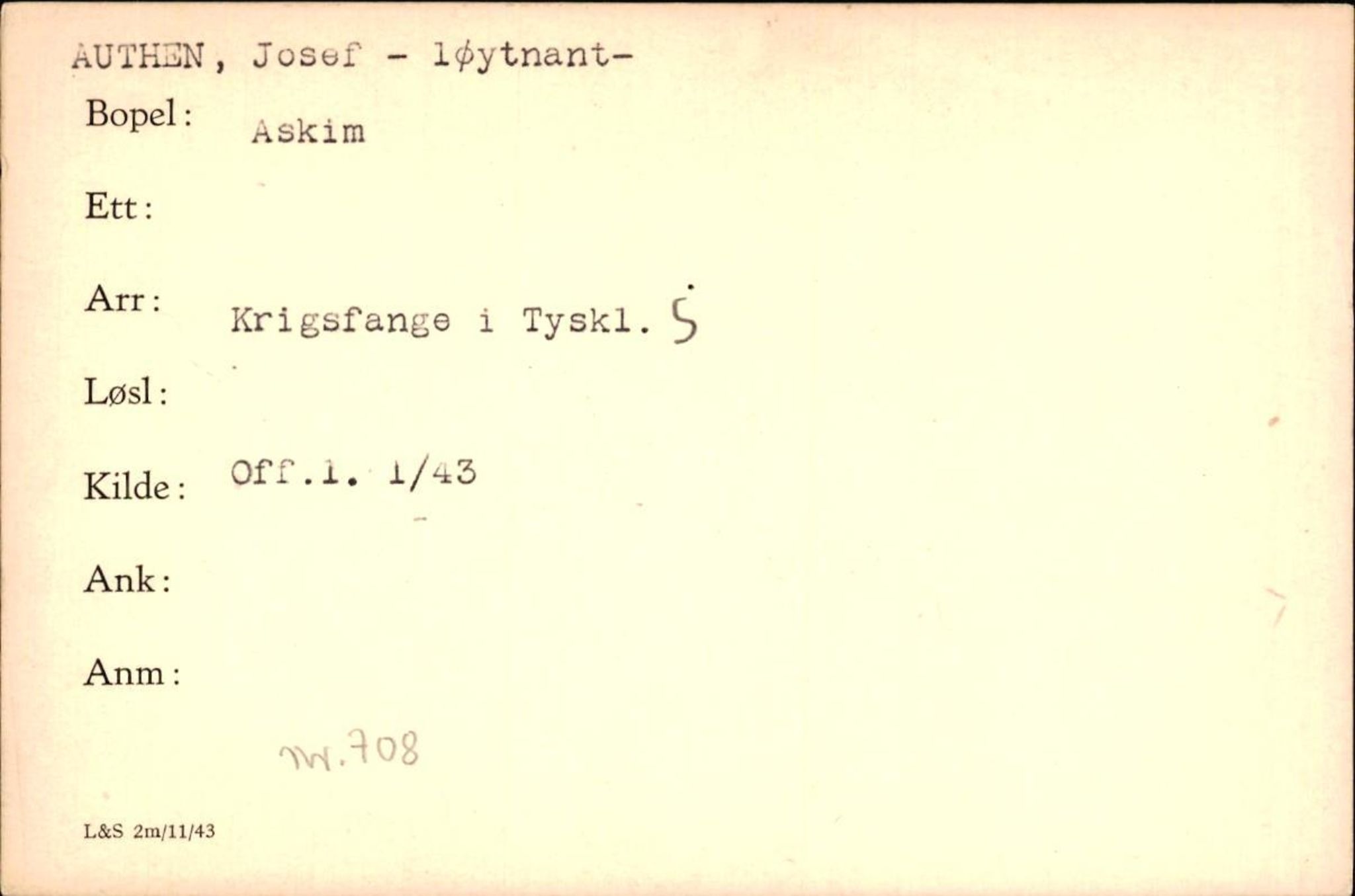 Forsvaret, Forsvarets krigshistoriske avdeling, RA/RAFA-2017/Y/Yf/L0200: II-C-11-2102  -  Norske krigsfanger i Tyskland, 1940-1945, p. 58