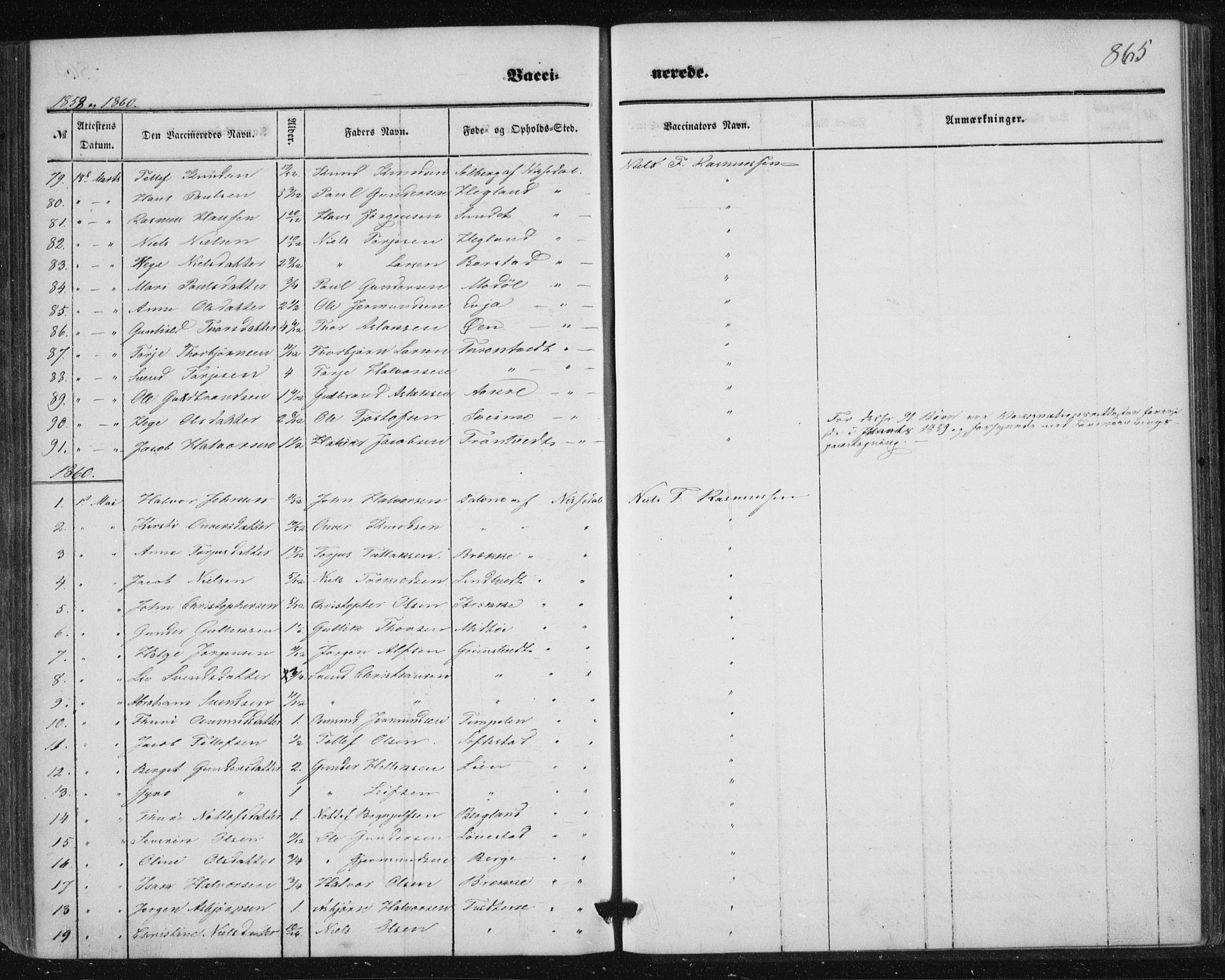 Nissedal kirkebøker, SAKO/A-288/F/Fa/L0003: Parish register (official) no. I 3, 1846-1870, p. 864-865