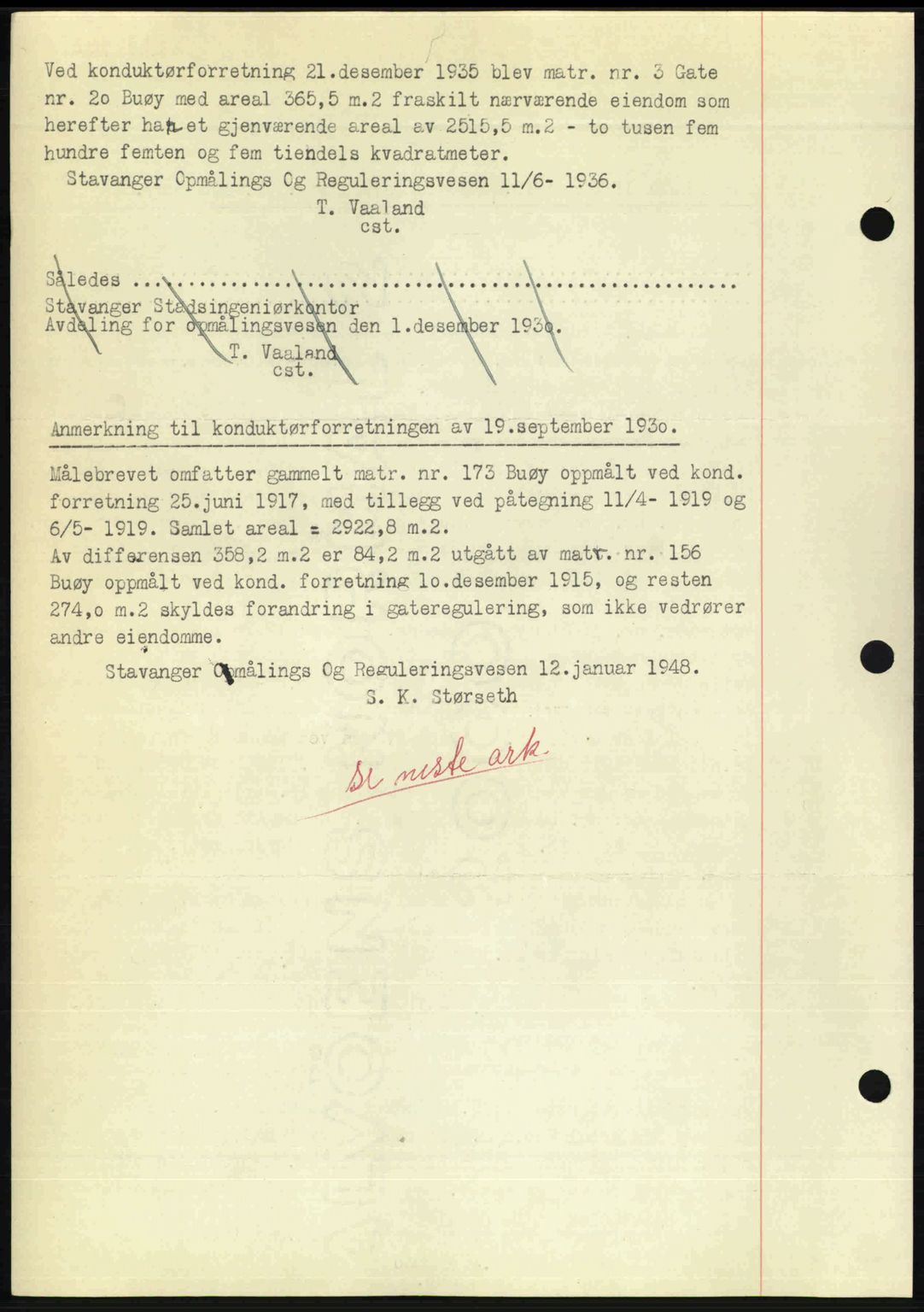 Stavanger byrett, AV/SAST-A-100455/002/G/Gb/L0022: Mortgage book no. A11, 1947-1948, Diary no: : 134/1948