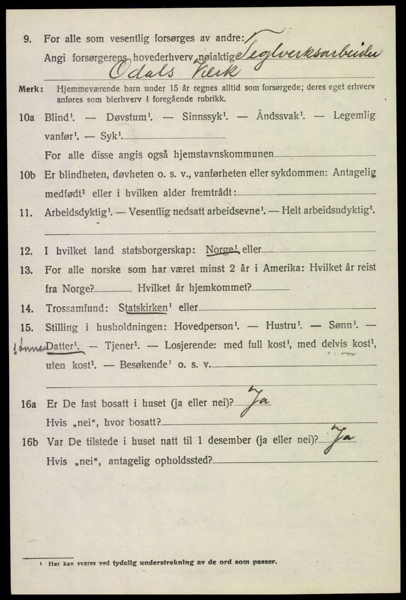 SAH, 1920 census for Sør-Odal, 1920, p. 2988