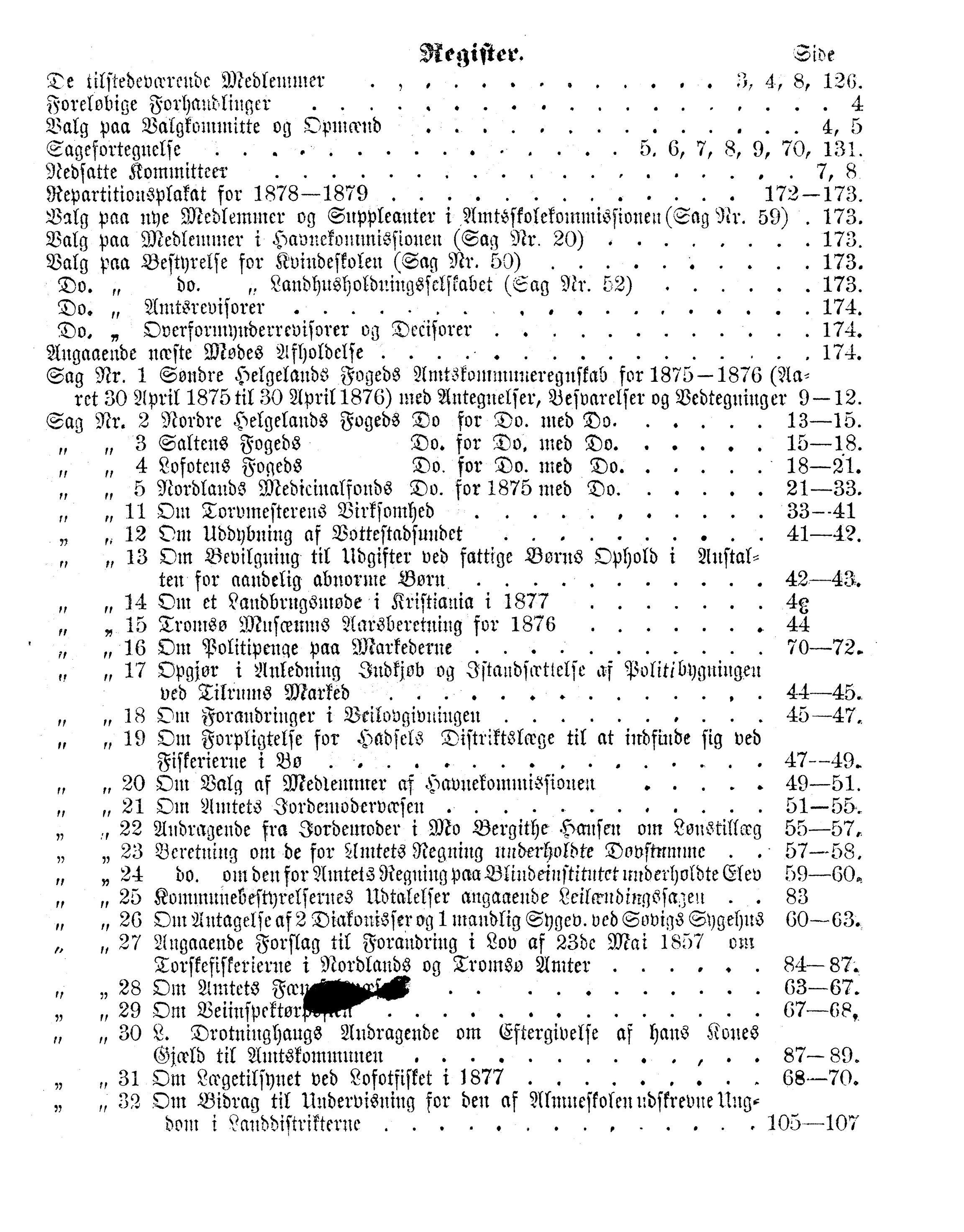 Nordland Fylkeskommune. Fylkestinget, AIN/NFK-17/176/A/Ac/L0011: Fylkestingsforhandlinger 1877, 1877