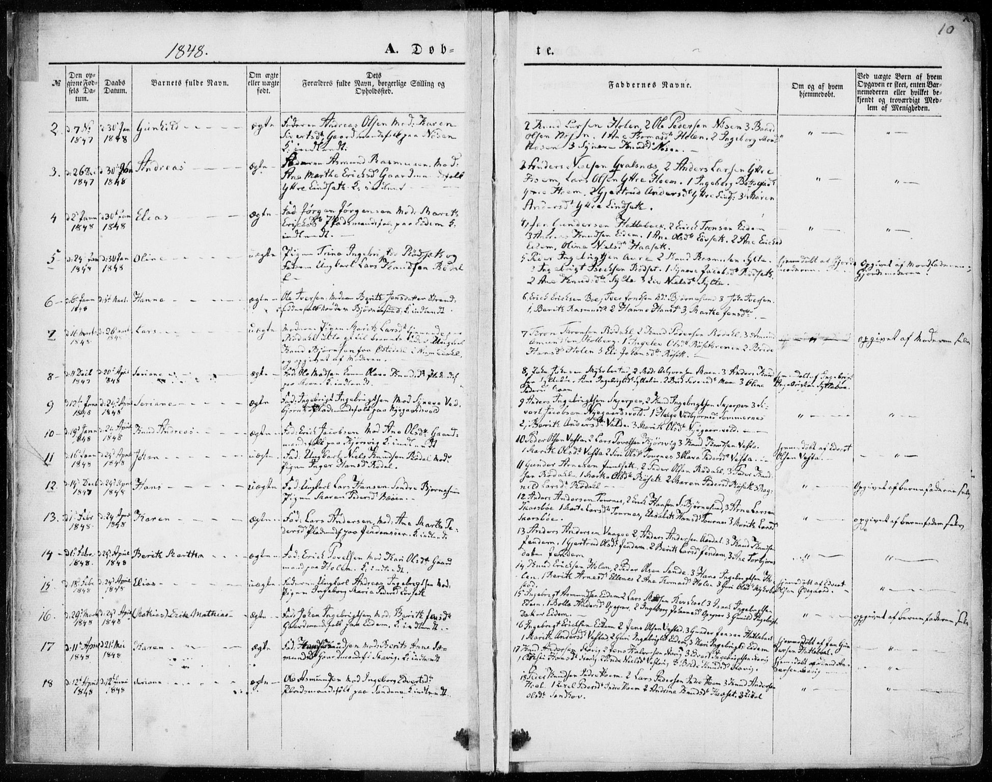 Ministerialprotokoller, klokkerbøker og fødselsregistre - Møre og Romsdal, SAT/A-1454/565/L0748: Parish register (official) no. 565A02, 1845-1872, p. 10