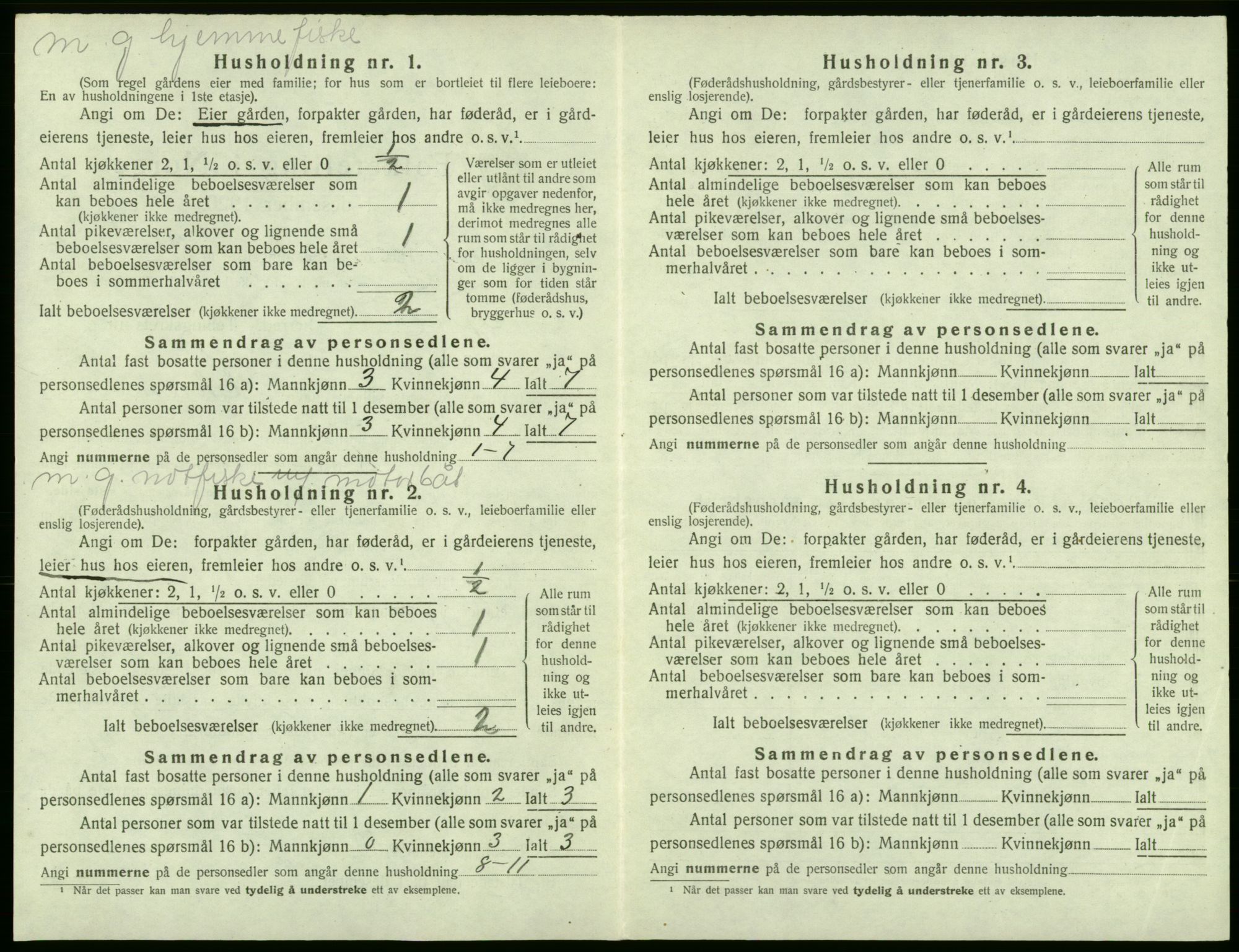 SAB, 1920 census for Fjell, 1920, p. 154