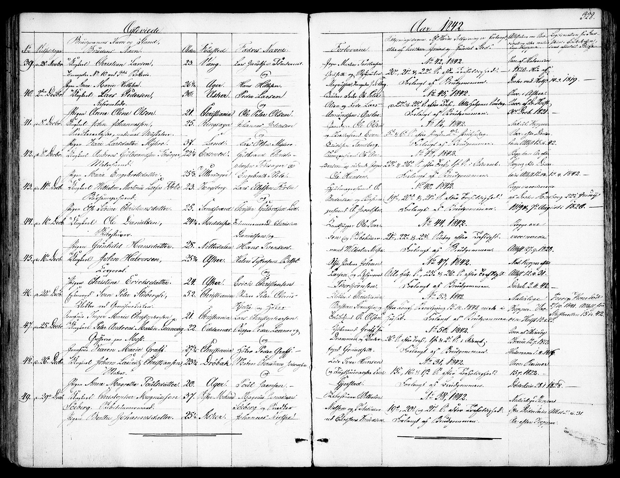 Garnisonsmenigheten Kirkebøker, SAO/A-10846/F/Fa/L0008: Parish register (official) no. 8, 1842-1859, p. 328