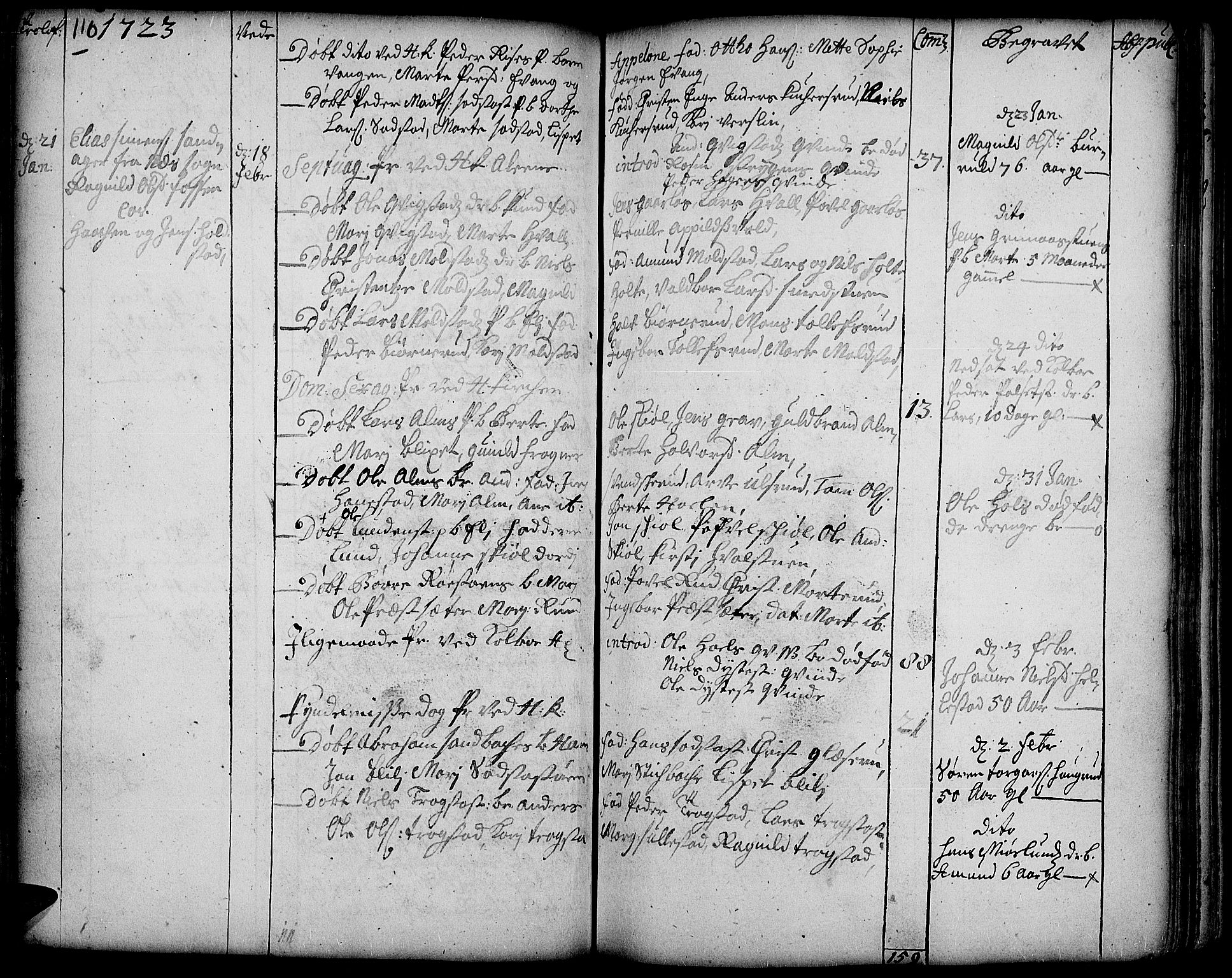 Toten prestekontor, SAH/PREST-102/H/Ha/Haa/L0002: Parish register (official) no. 2, 1714-1732, p. 110