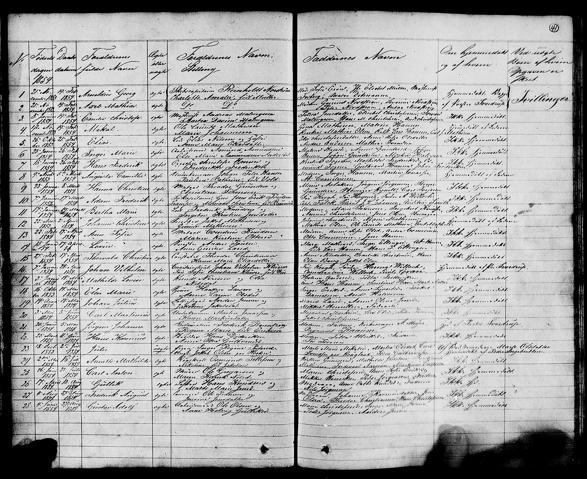 Stavern kirkebøker, AV/SAKO-A-318/G/Ga/L0002: Parish register (copy) no. 2, 1839-1909, p. 41