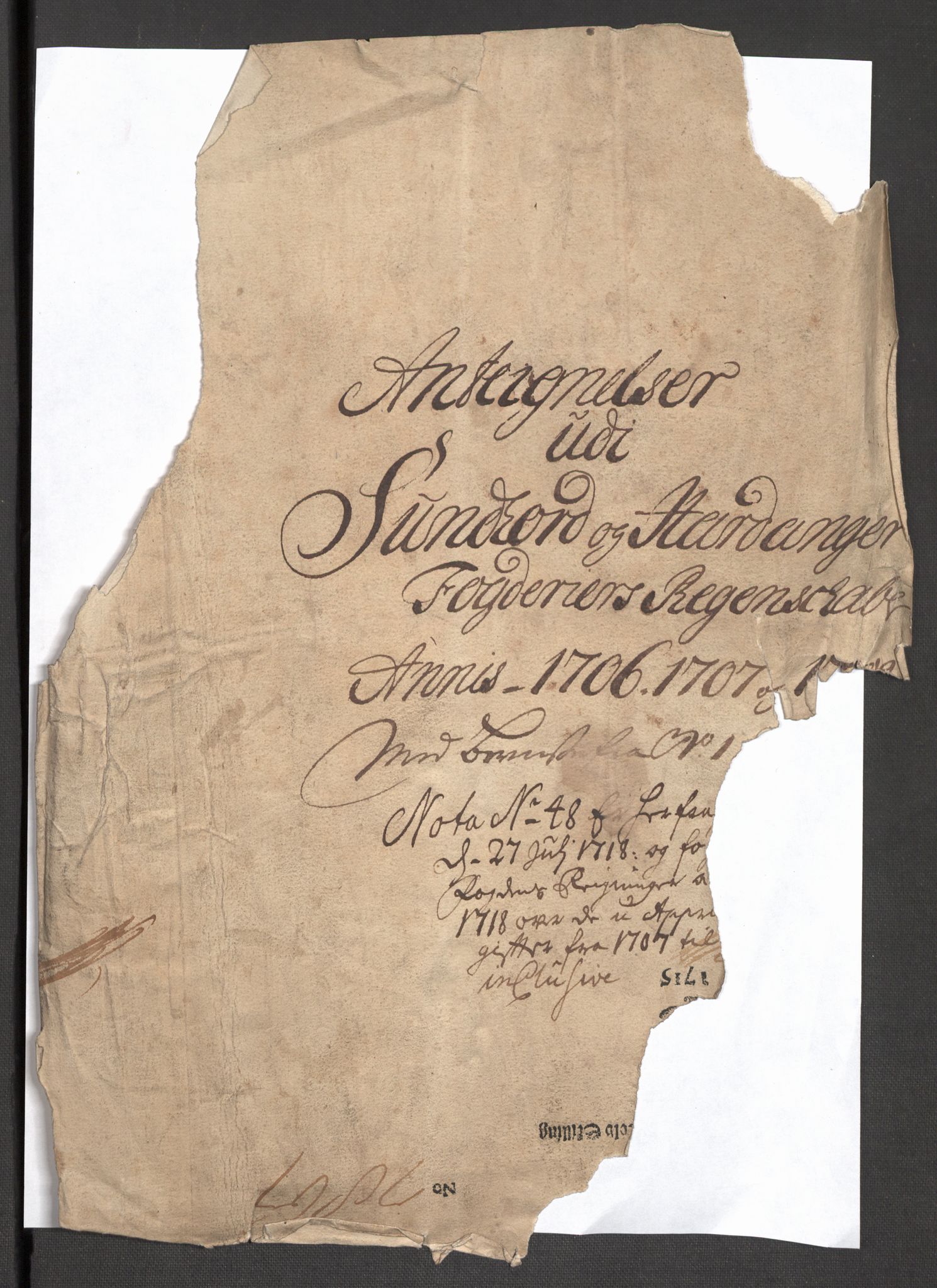 Rentekammeret inntil 1814, Reviderte regnskaper, Fogderegnskap, AV/RA-EA-4092/R48/L2985: Fogderegnskap Sunnhordland og Hardanger, 1708, p. 316