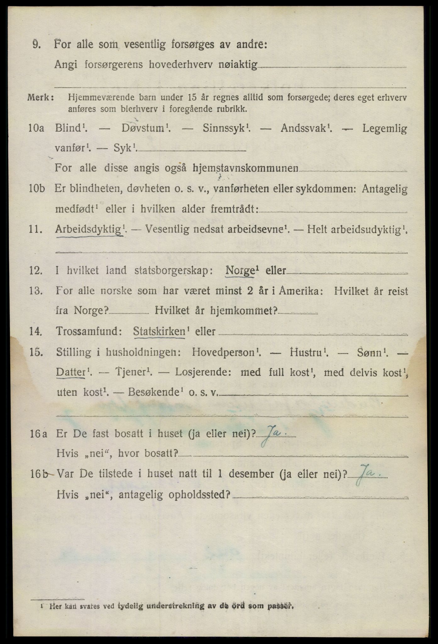 SAKO, 1920 census for Bamble, 1920, p. 4318